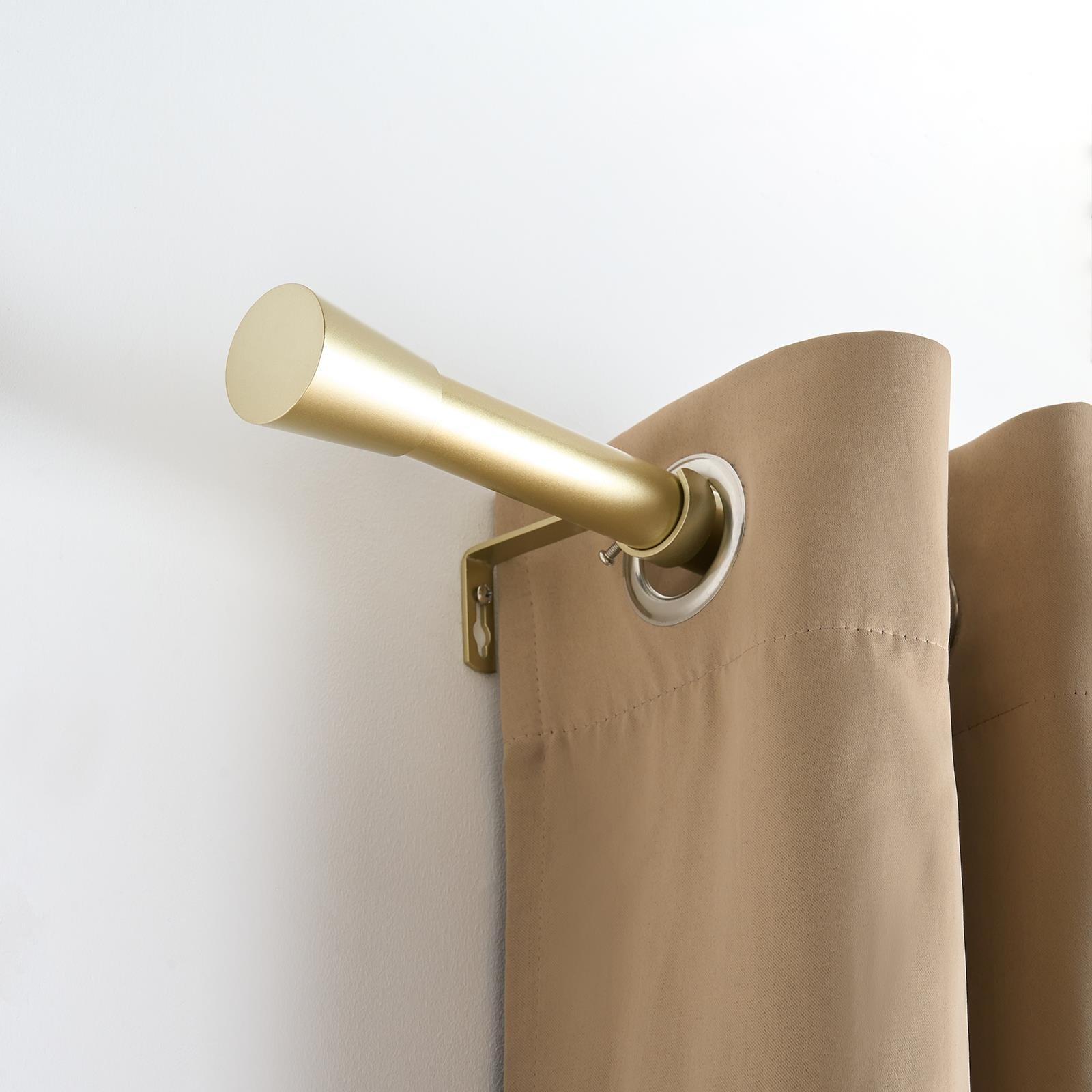 OHS 28mm Trumpet Extendable Curtain Pole 120-220cm - Brushed Gold