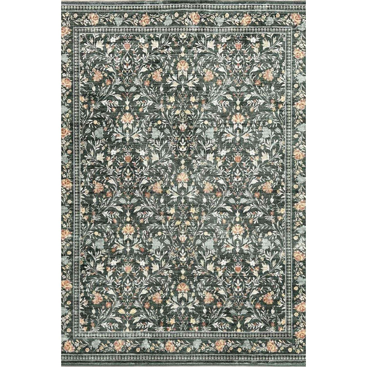 The Rugs Green Classical Enchanted Florals Rug - 120 x 160cm