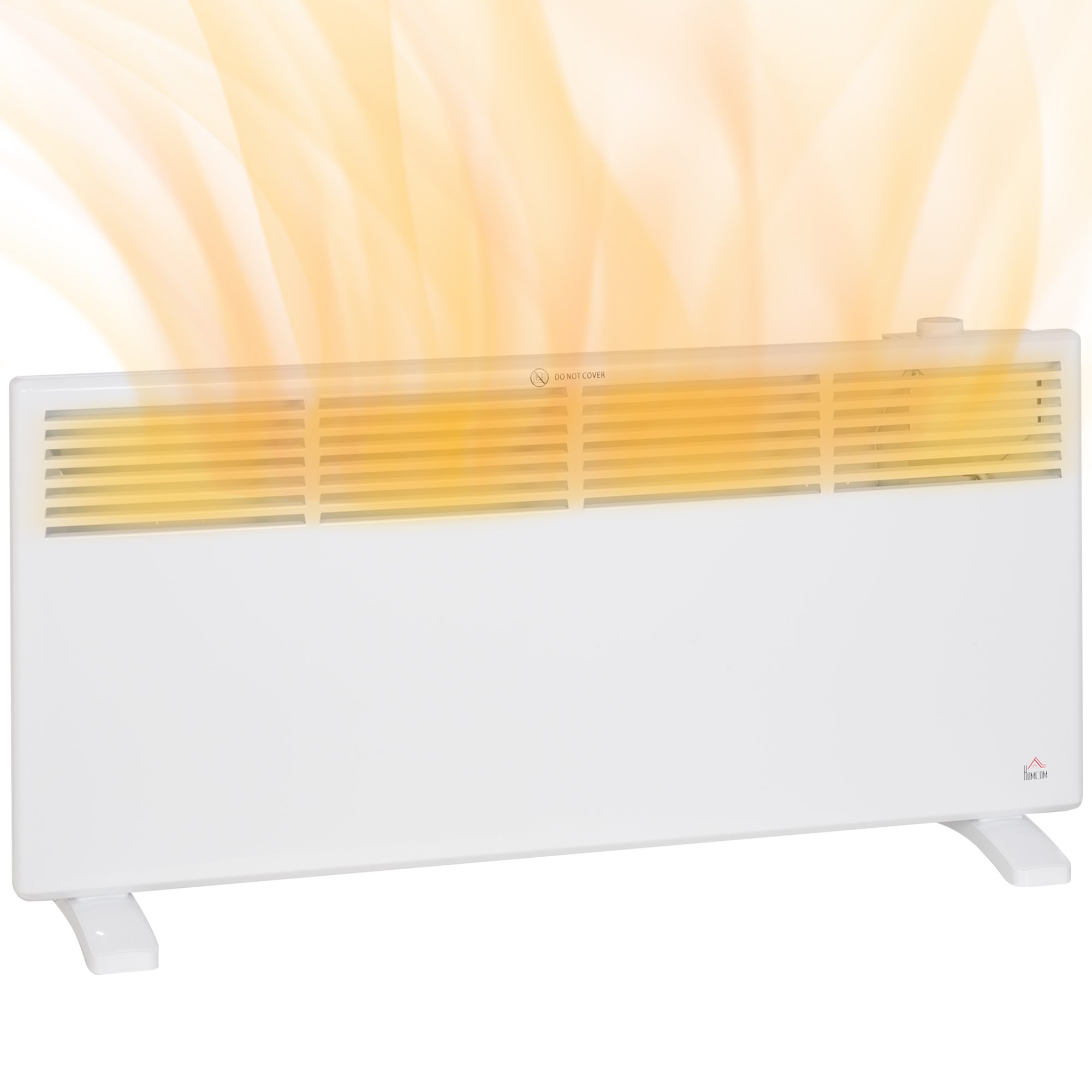 HOMCOM Portable Electric Heater with Adjustable Temperate - White