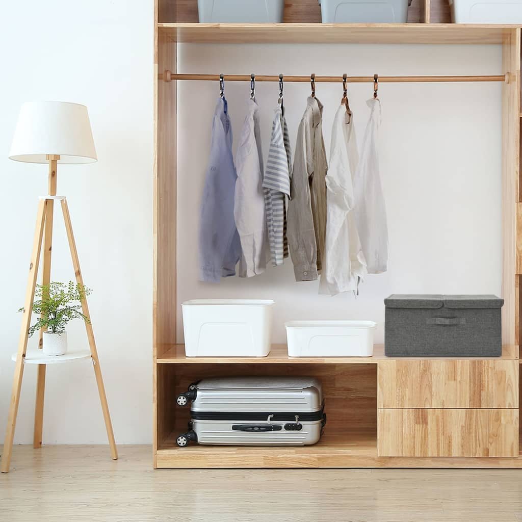 Walplus Storage Boxes Folding with Storage - Anthracite - 50 x 30 x 25 cm