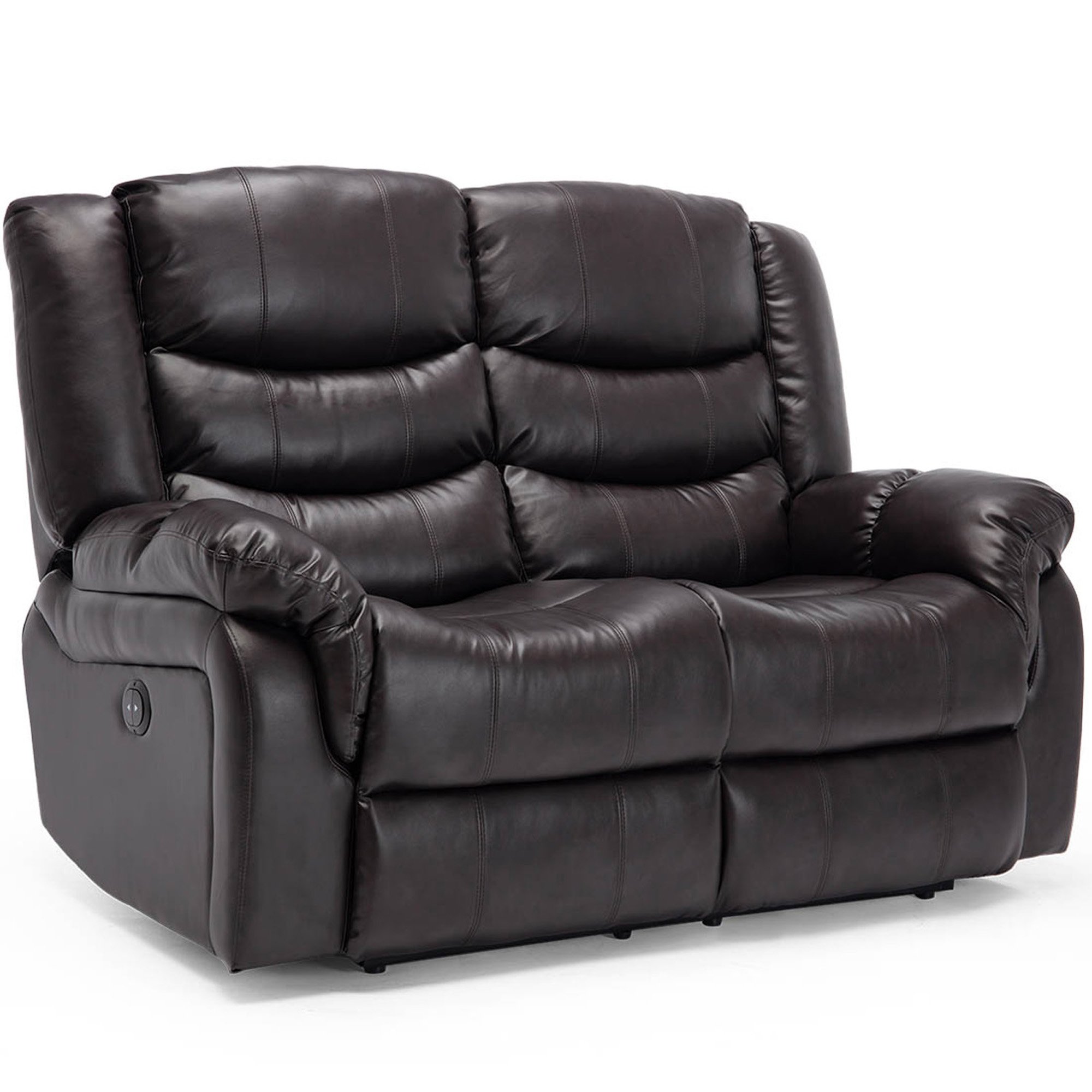 Furniture Online Seattle Electric Recliner 2 Seater Leather Sofa – Brown