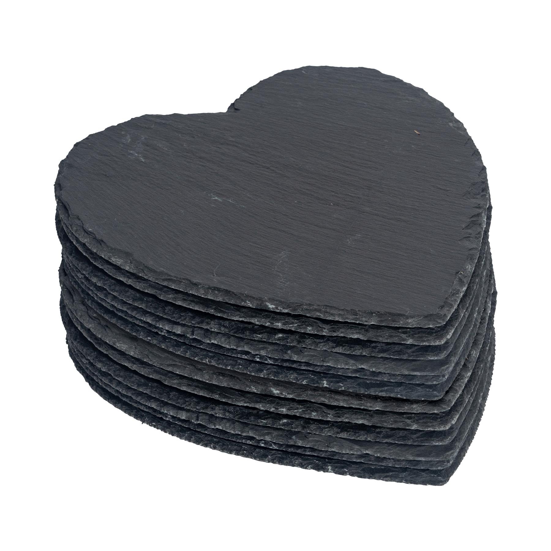 Argon Tableware Heart Slate Placemats - Pack of 12