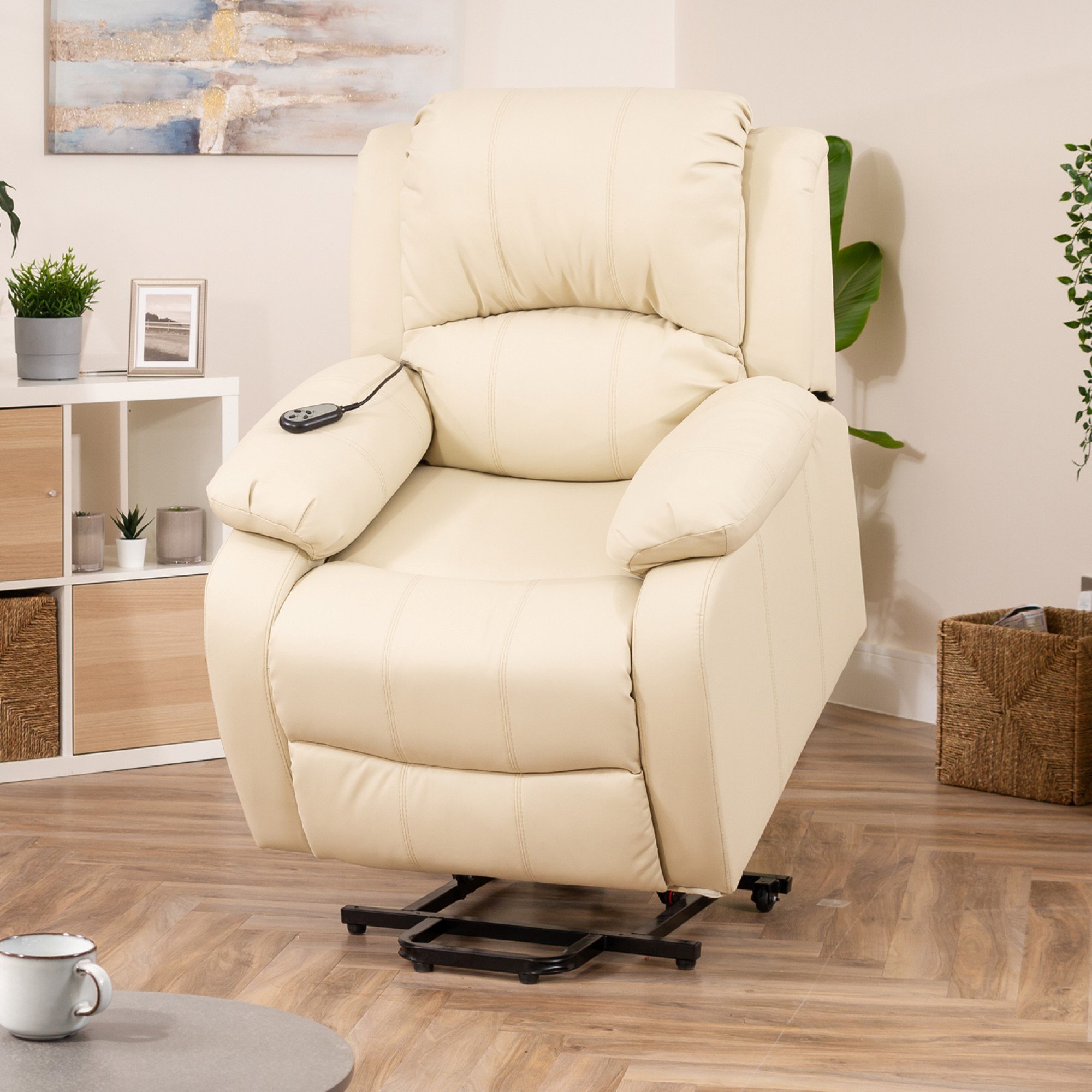 Artemis Home Northfield Dual Massage Heat Electric Mobility Recliner - Cream