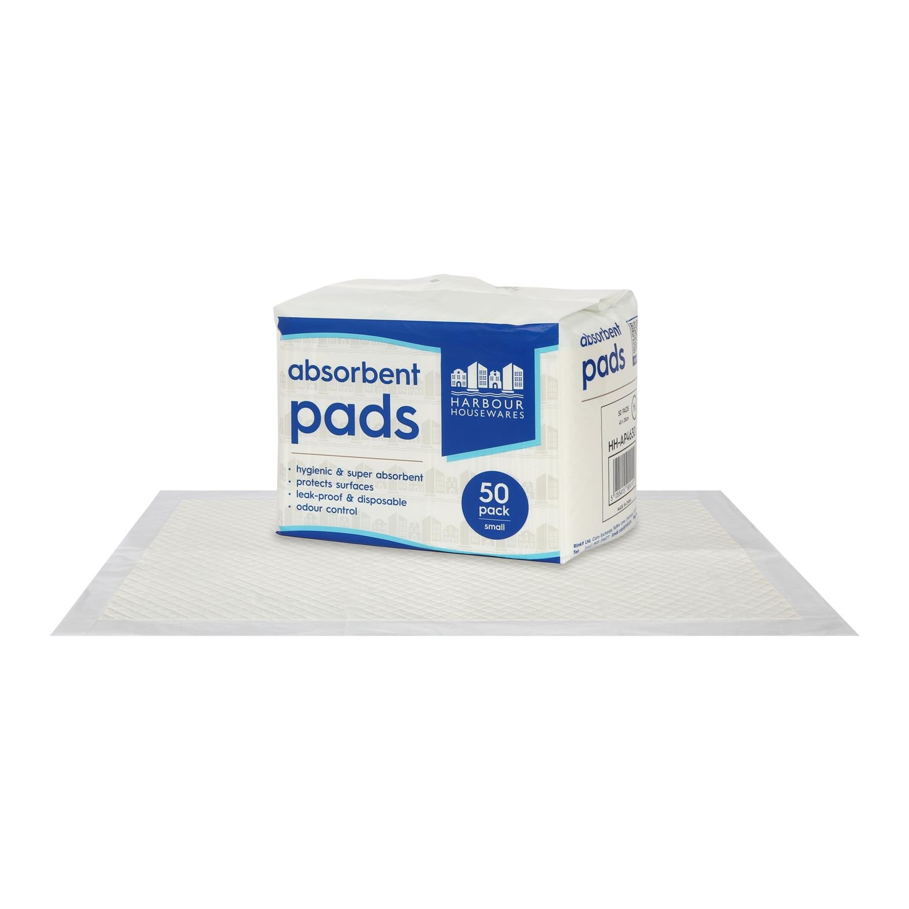 Harbour Housewares Disposable Incontinence Bed Pads - 50x - 32.5cm x 45cm