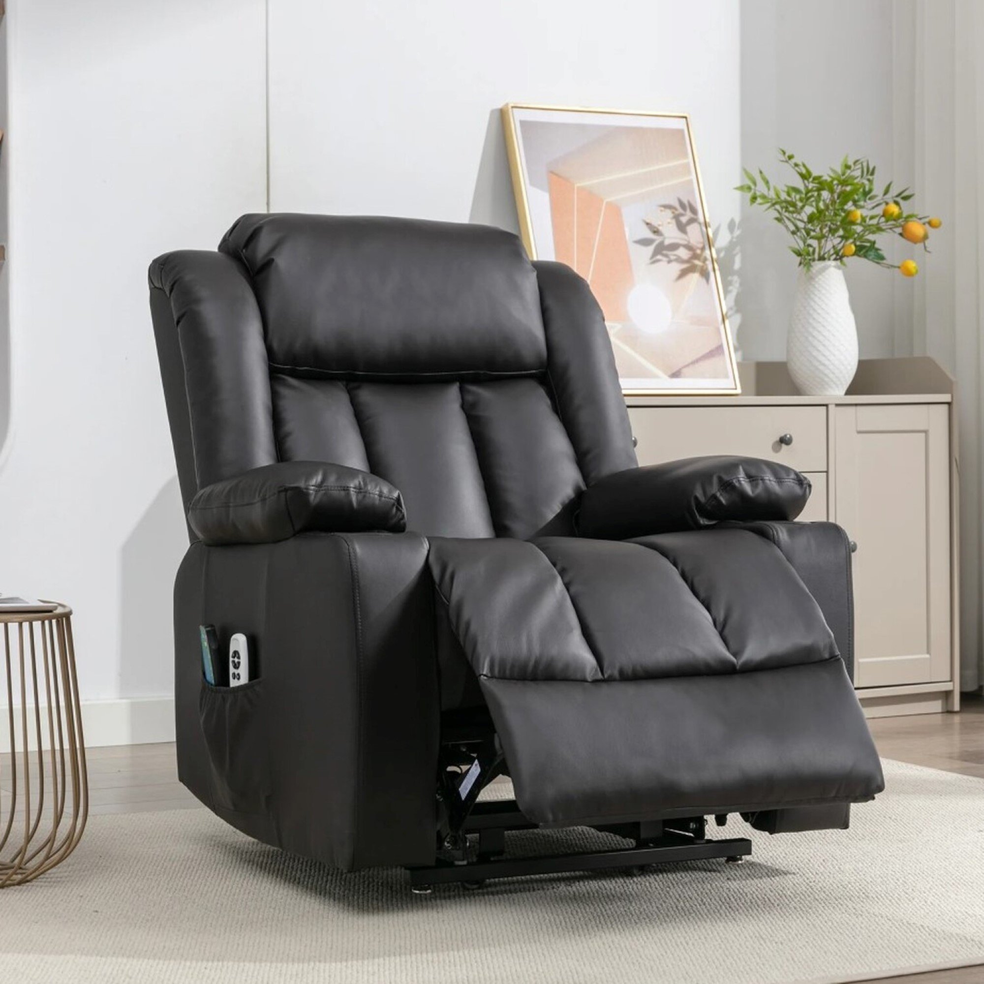 Artemis Home Sheridan Dual Motor Electric Massage Heat Recliner - Black