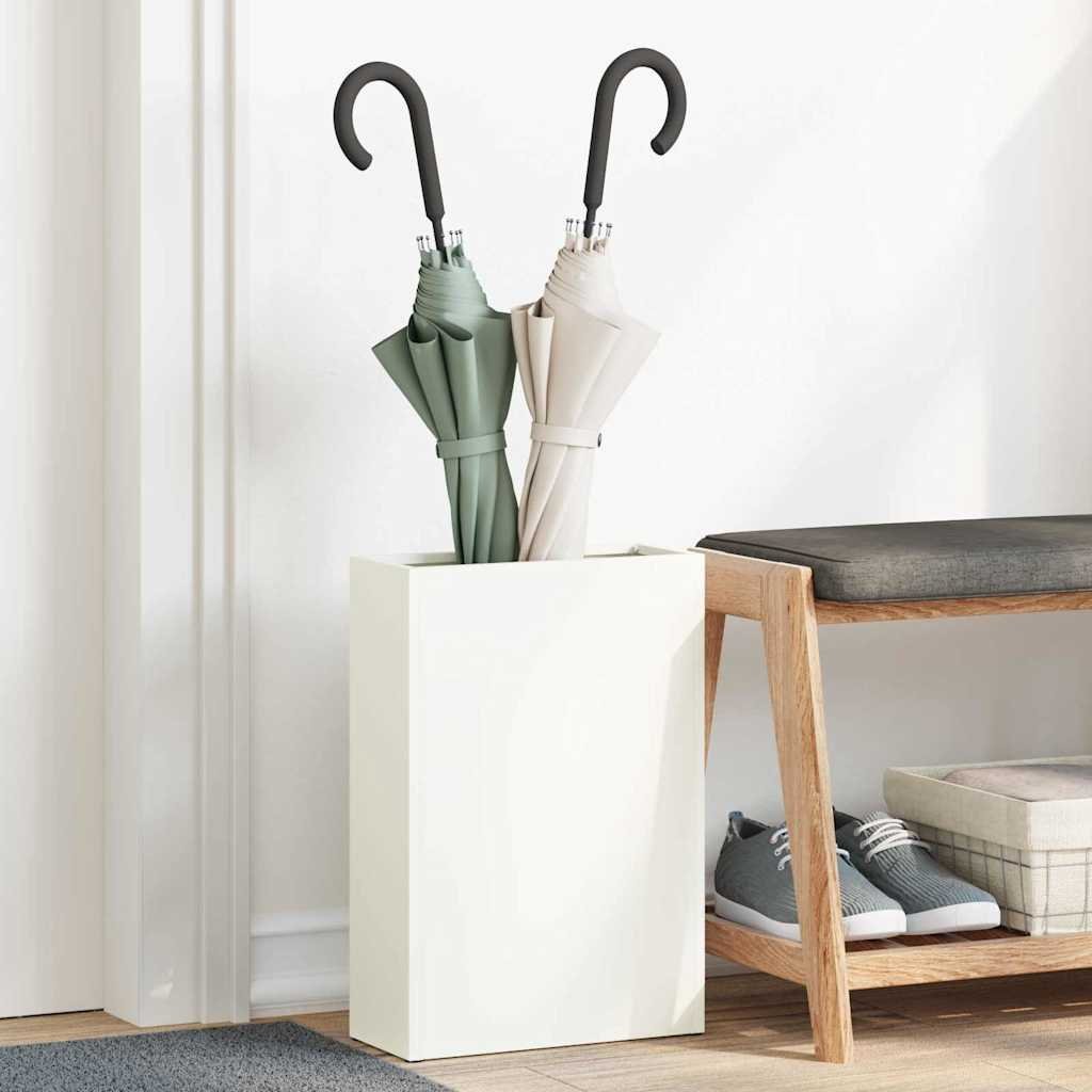 Walplus Steel Umbrella Stand - White - 28 x 12 x 41 cm