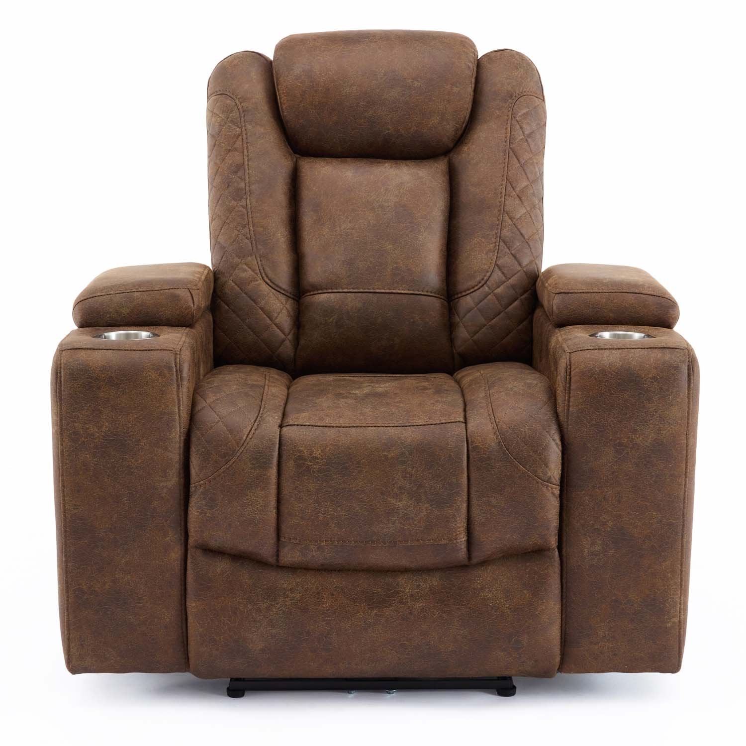 Furniture Online Ashton Recliner Fabric Recliner Chair – Brown