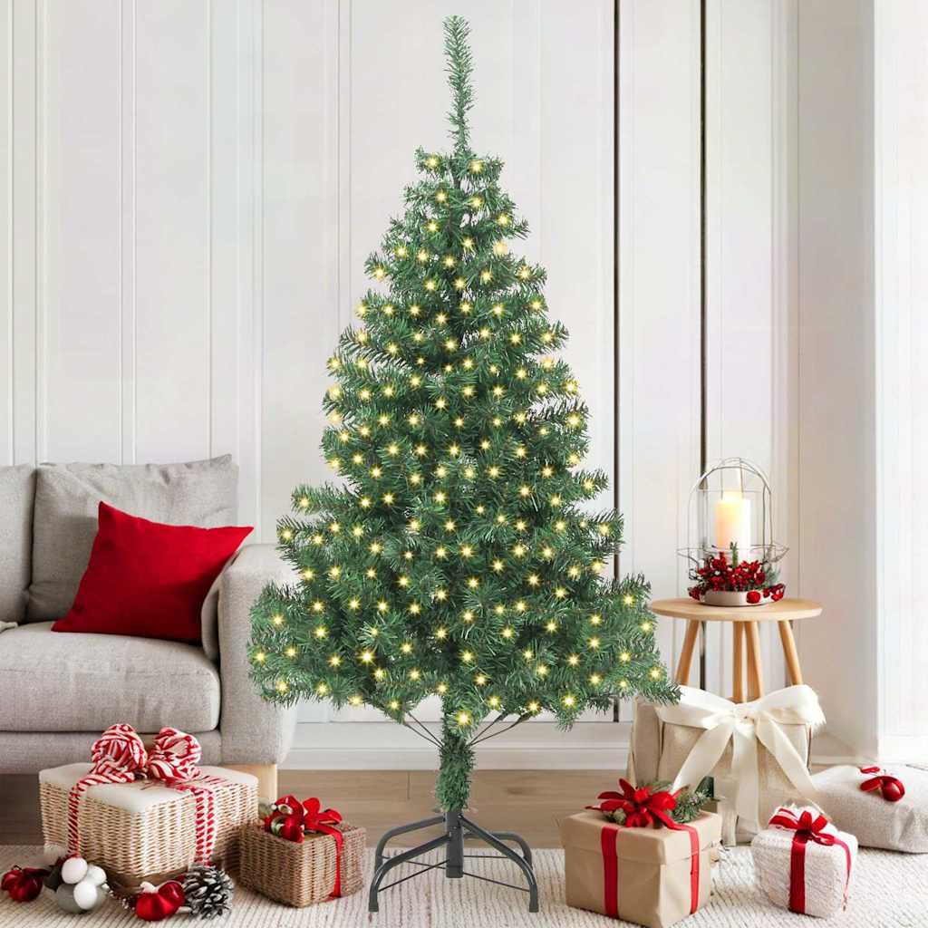 Walplus 300 LED Lights Artificial Christmas Tree 90 cm Wide - Green - 180 cm