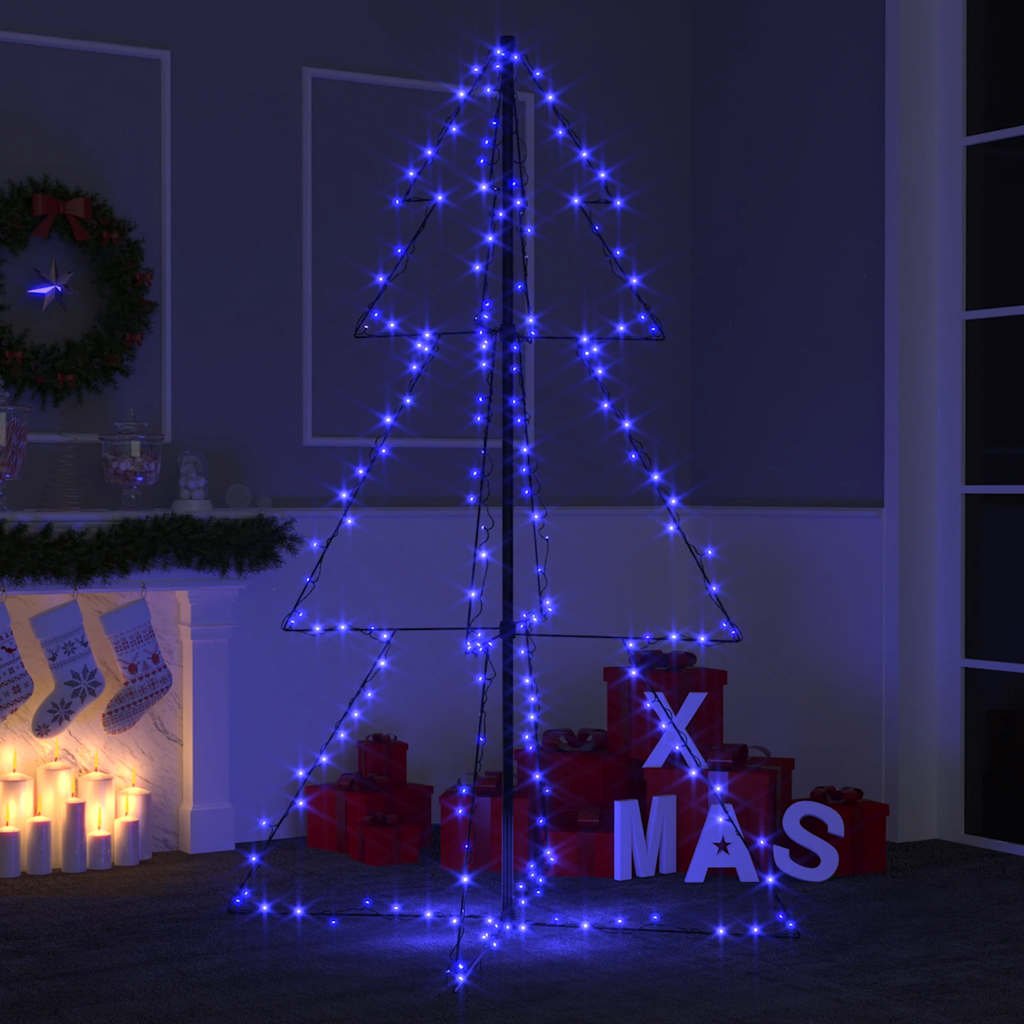 Walplus 98 x 150 cm LED Christmas Cone Tree Display - Blue Lights