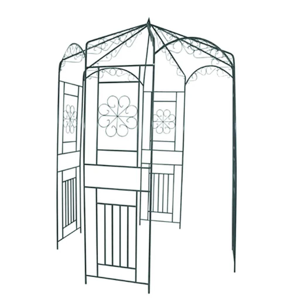 Walplus Wrought Iron Garden Arch - Dark Green - 250 cm
