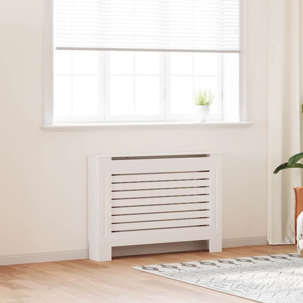 Walplus MDF Radiator Cover - White - 112 x 19 x 81.5 cm