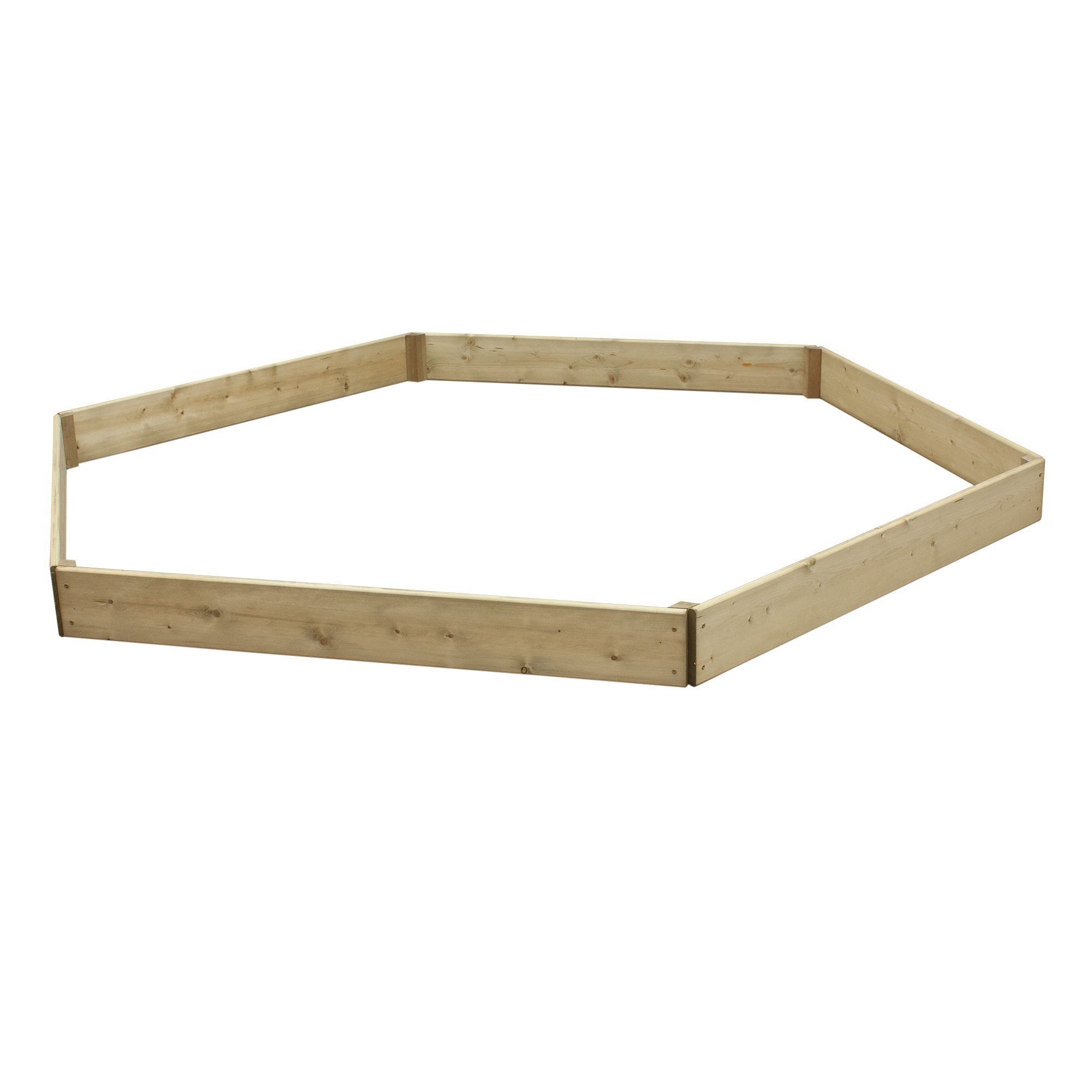 Greena Hexagonal Wooden Raised Bed 15 cm High, 120cm each side