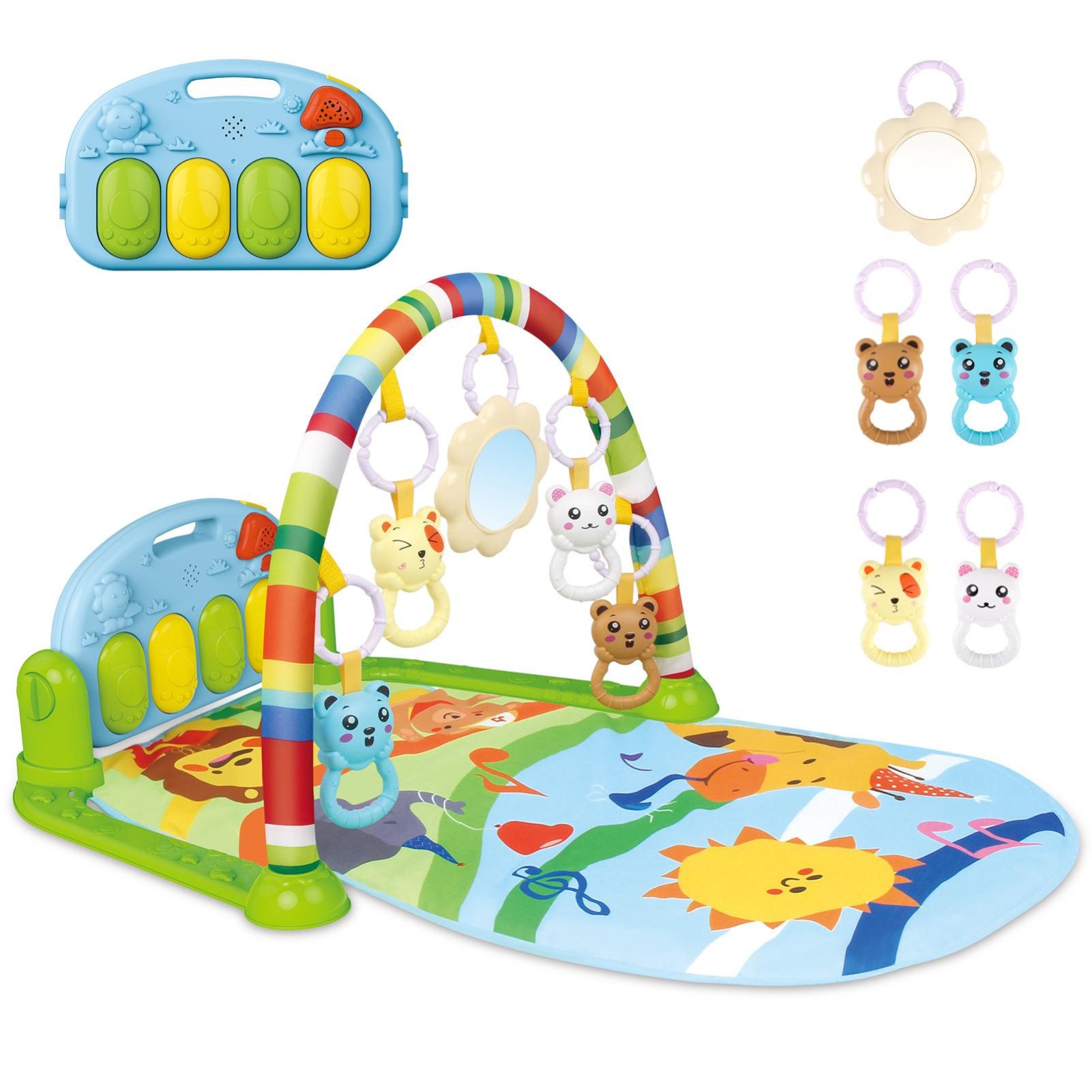 deAO 4 in 1 Baby Play Mat Baby Gym