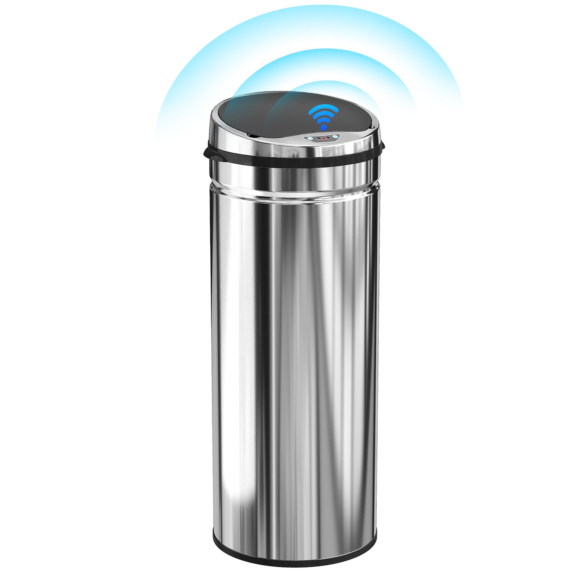 HOMCOM 50L Automatic Touchless Sensor Bin- Silver