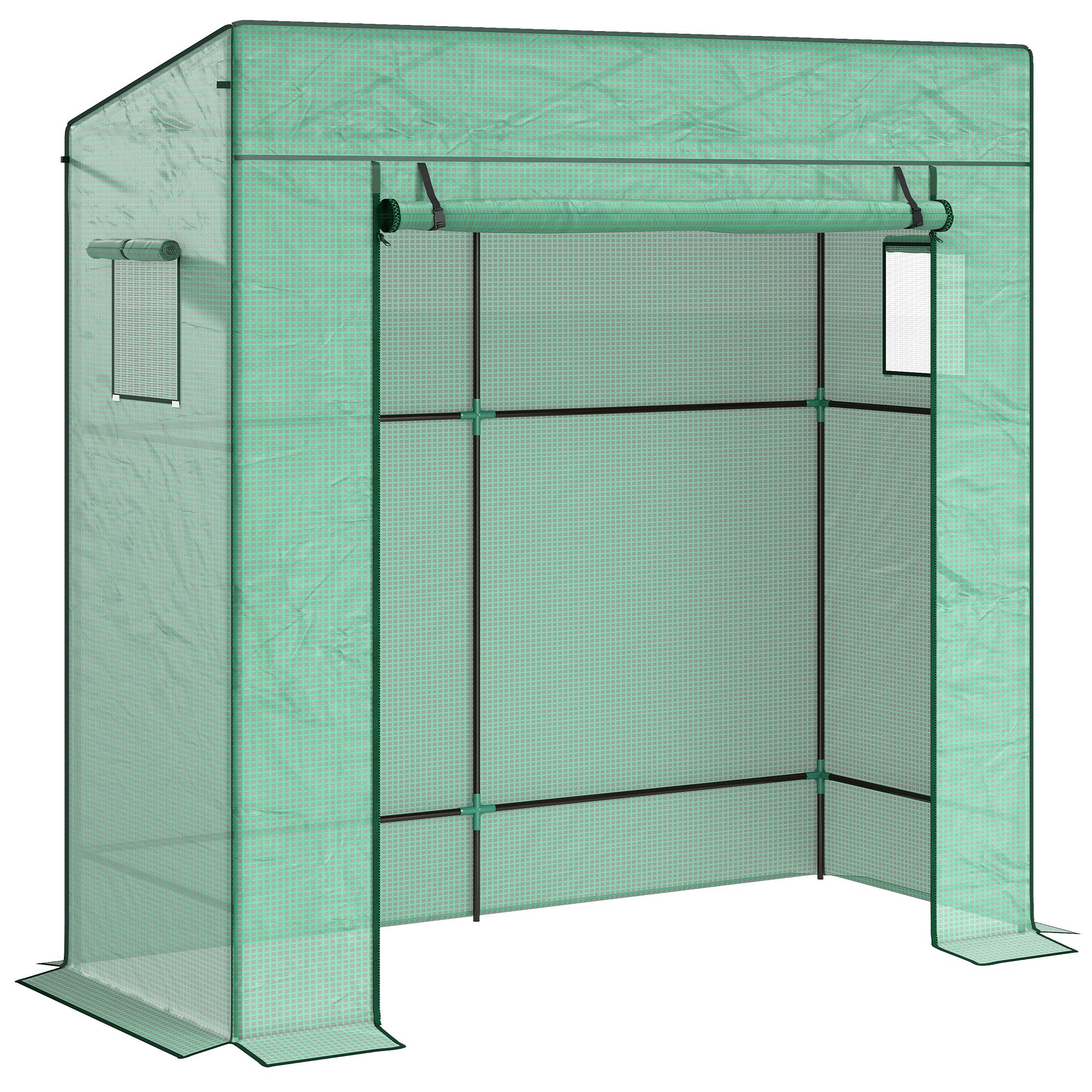 Outsunny PE Cover Walk-in Tomato Greenhouse – Green