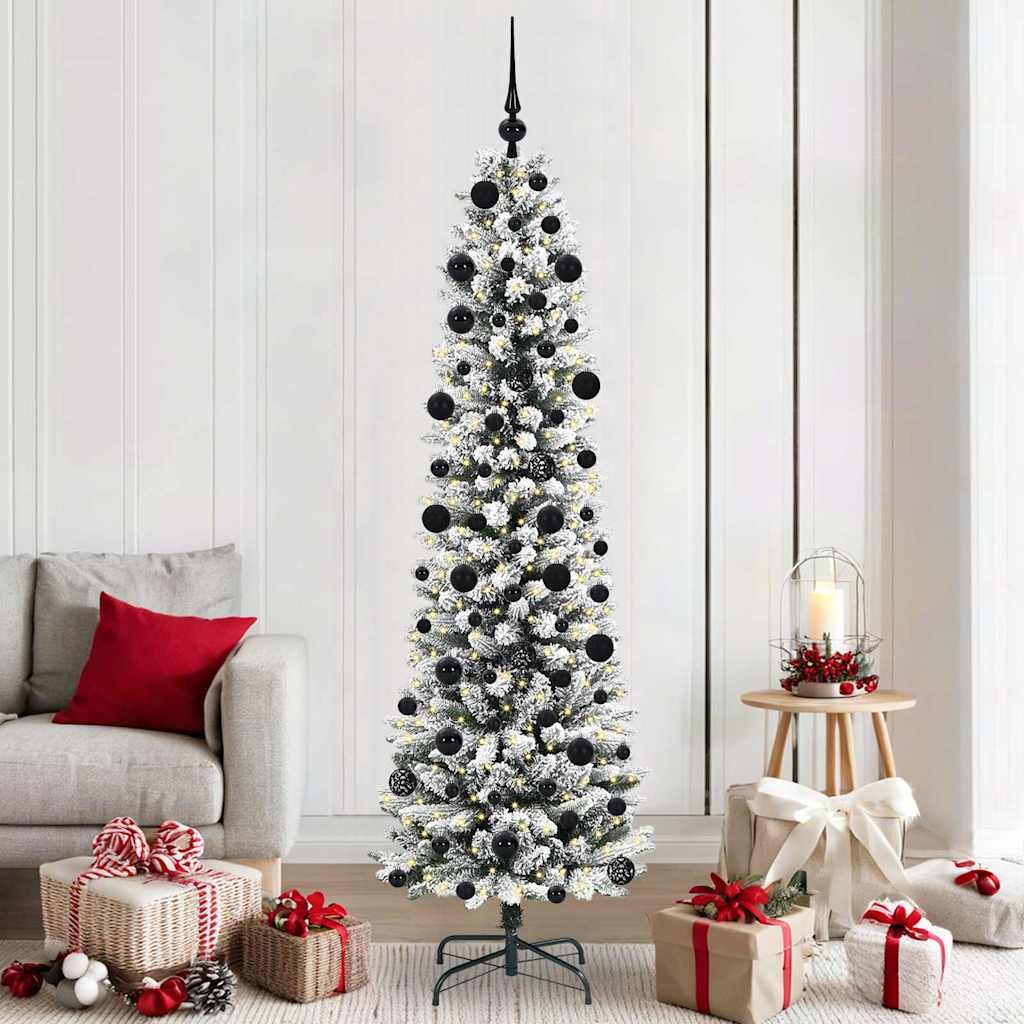 Walplus 300 LED Lights Artificial Christmas Tree 58 cm Wide - White - 210 cm