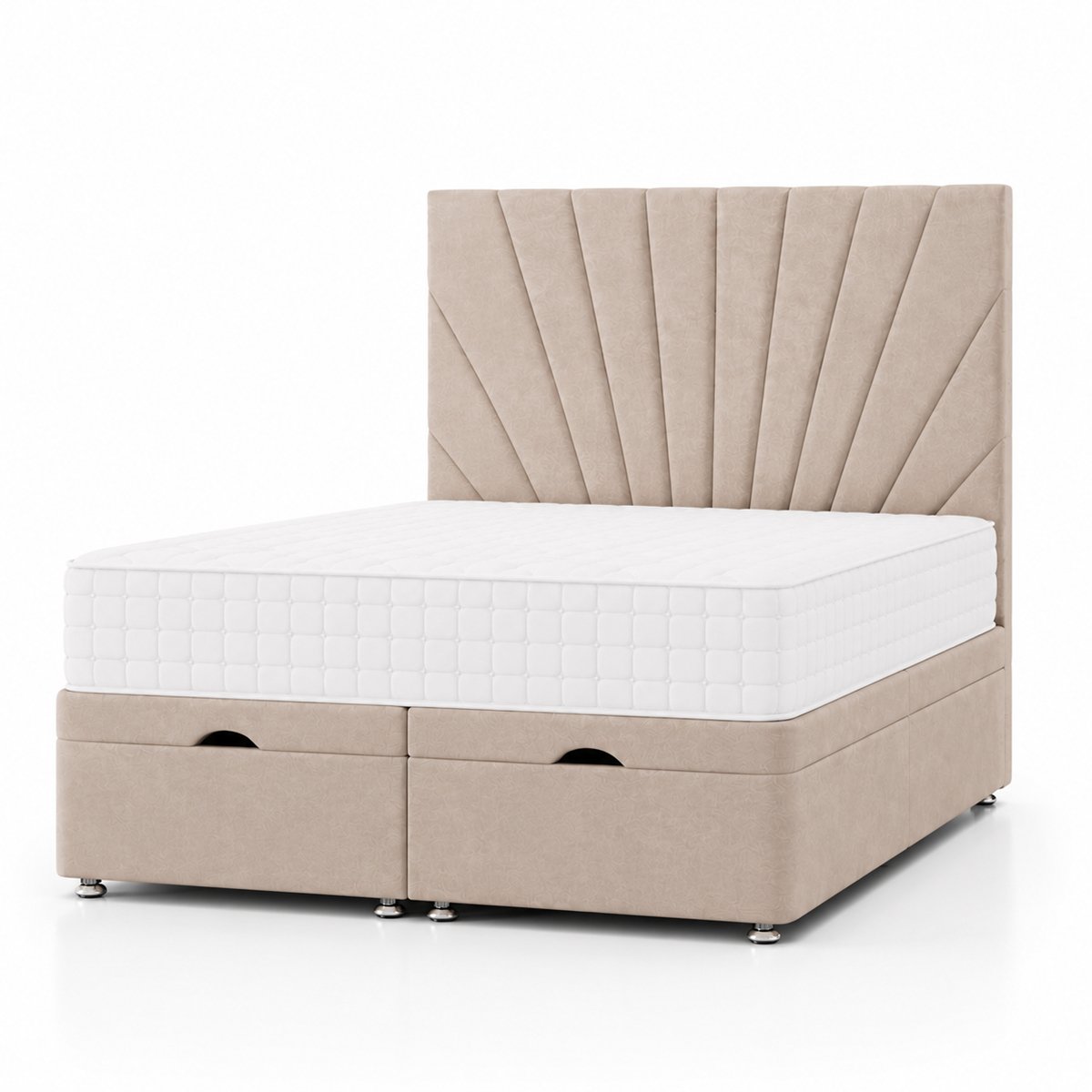 Comfy Deluxe Aspen   6ft Super King  End Lift Ottoman Bed Set - Mink