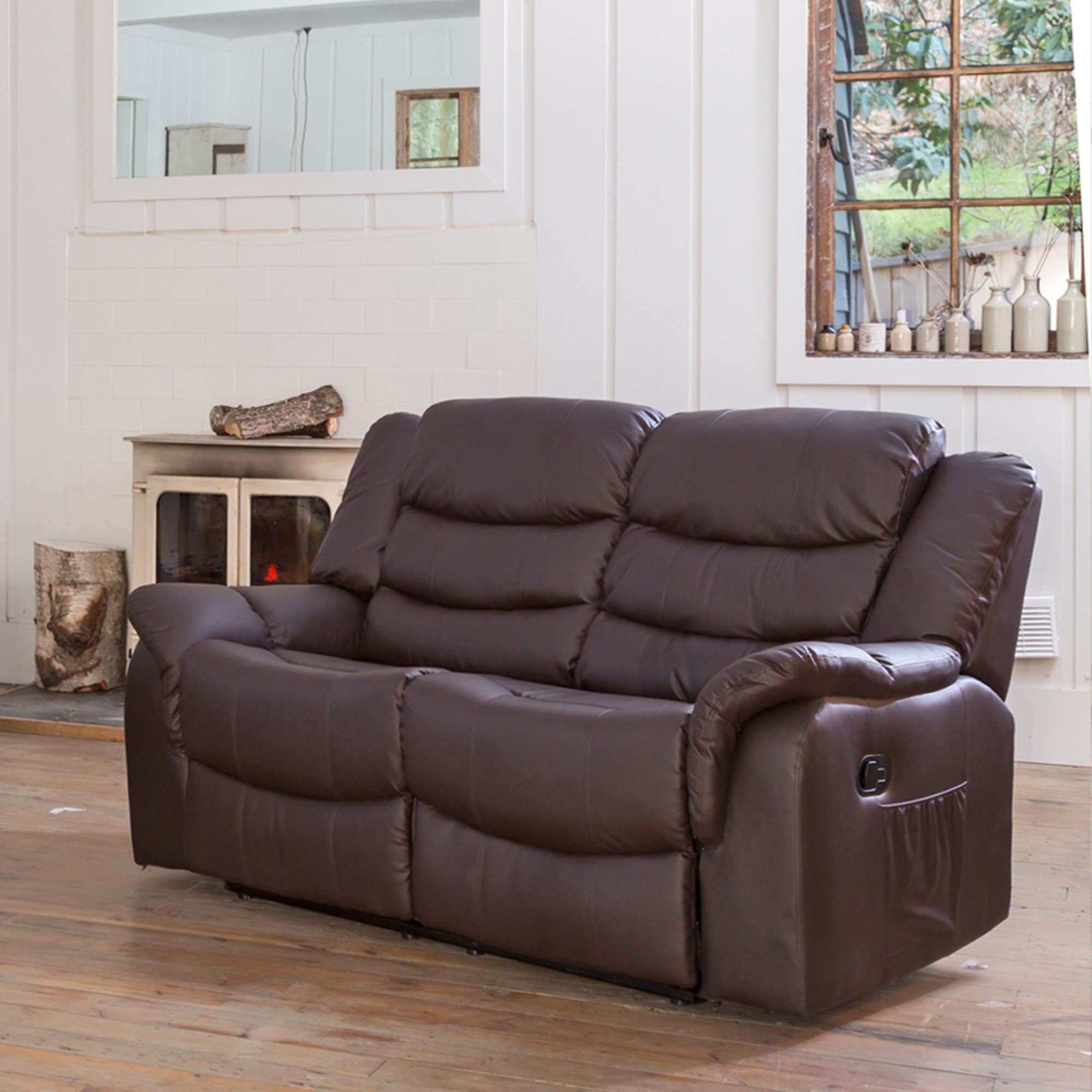 Artemis Home Almeira 2 Seat Recliner Sofa - Brown