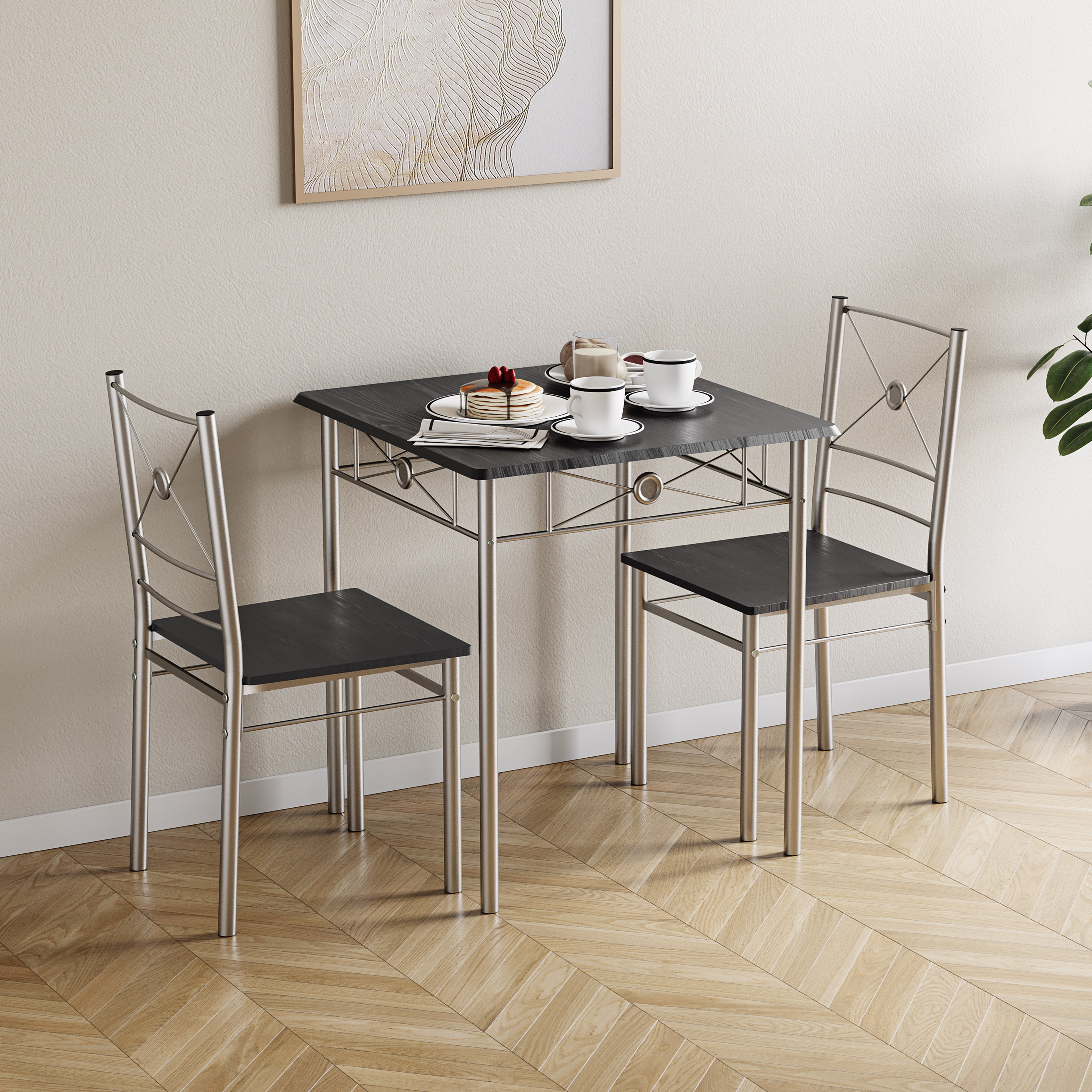Vida Designs Roslyn 2 Seater Dining Set - Black
