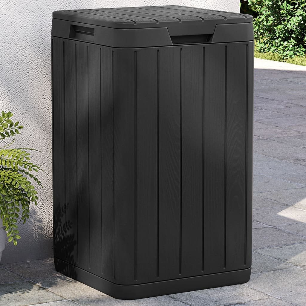 Walplus Polypropylene Outdoor Garbage Bin PP - Anthracite - 38x38x65 cm