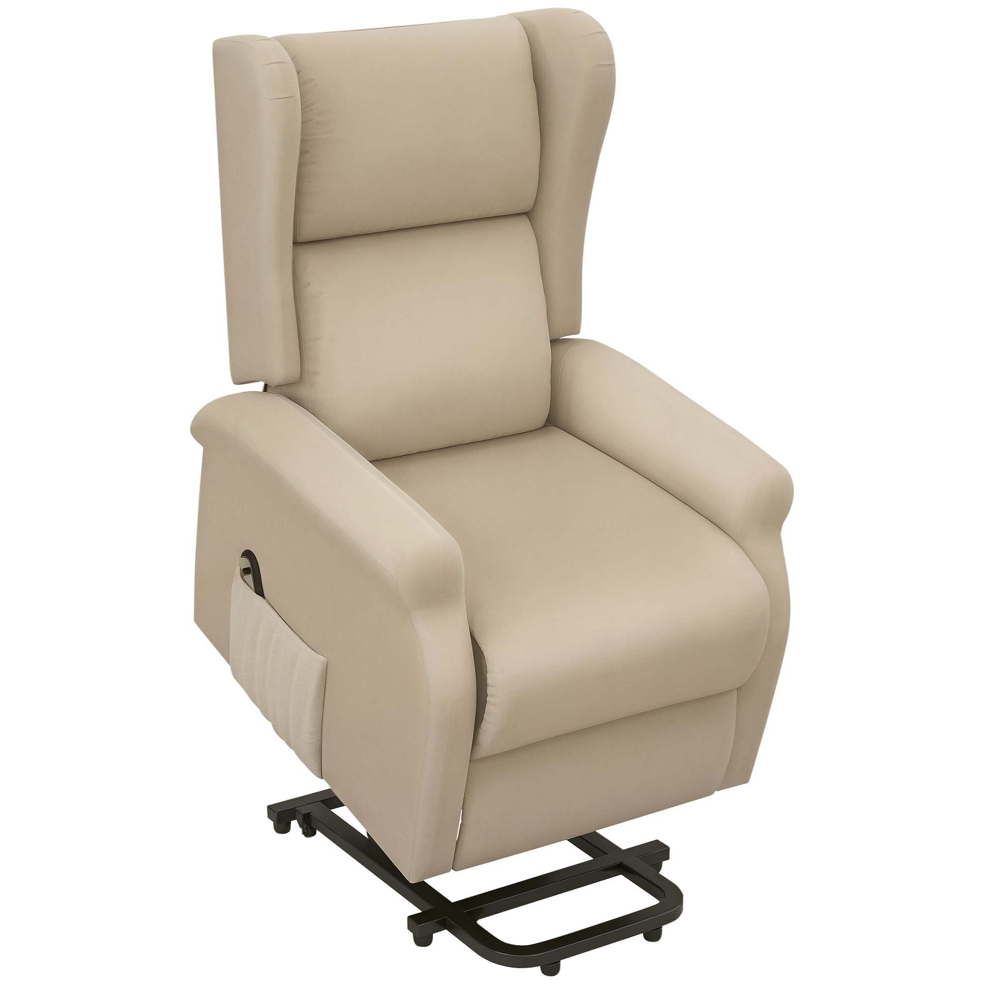 HOMCOM Power Lift Recliner Armchair with Remote Control - Beige