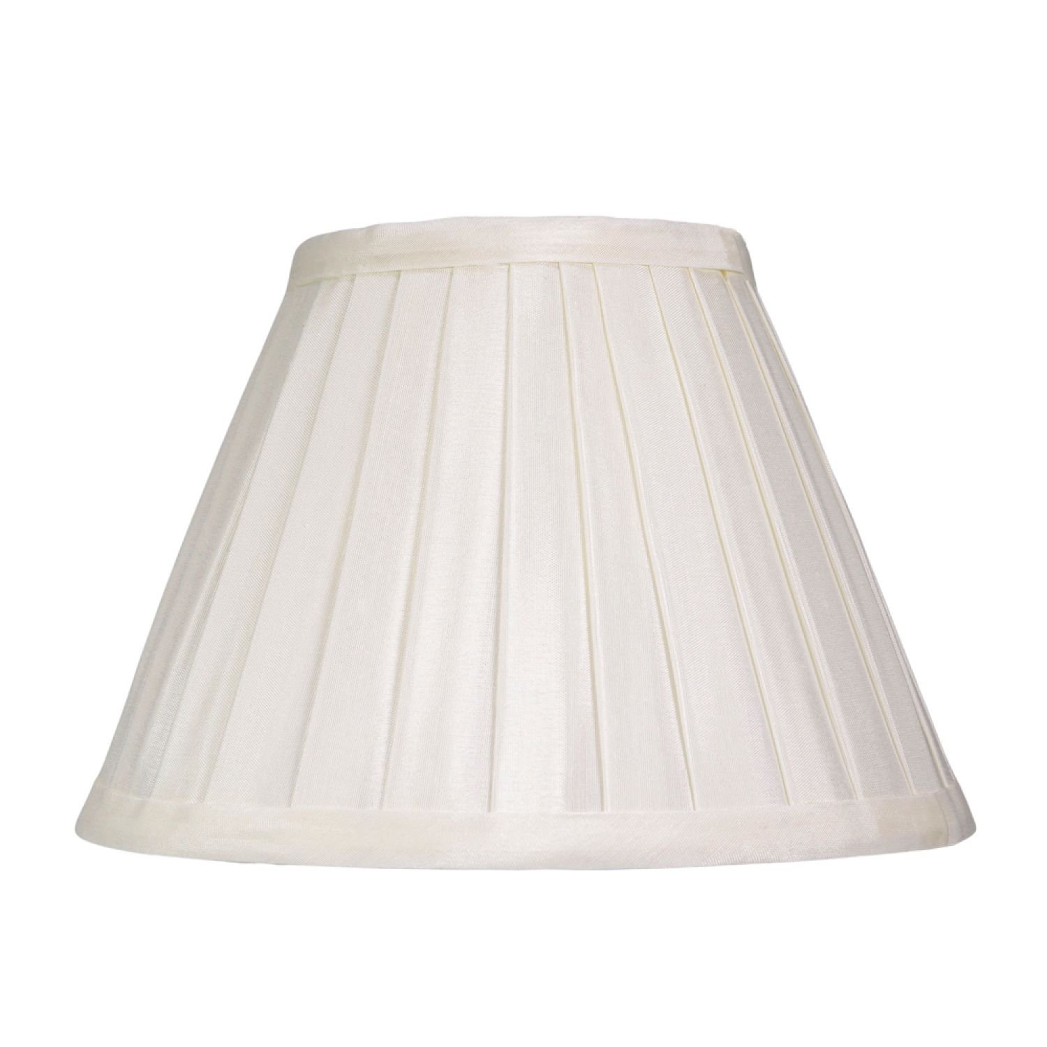 Happy Homewares Cream Faux Silk Pleated Inner Lined Lampshade - 20cm