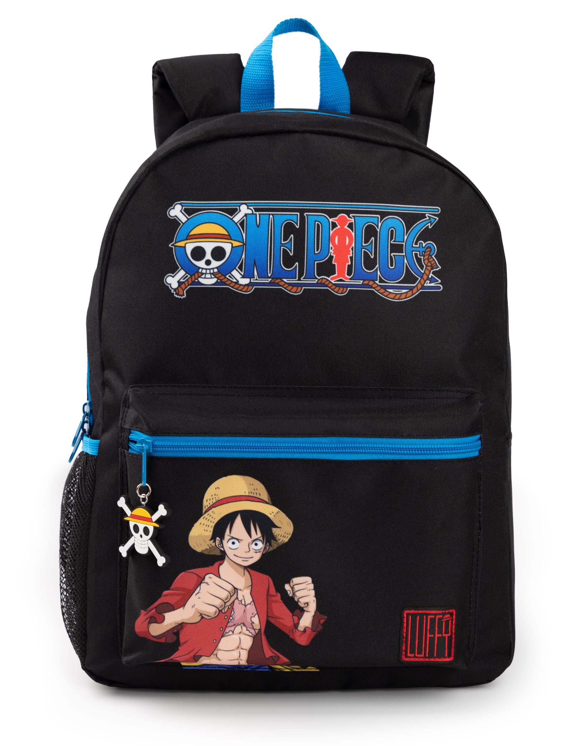 One Piece Front Printed Kids Unisex Backpack - Black