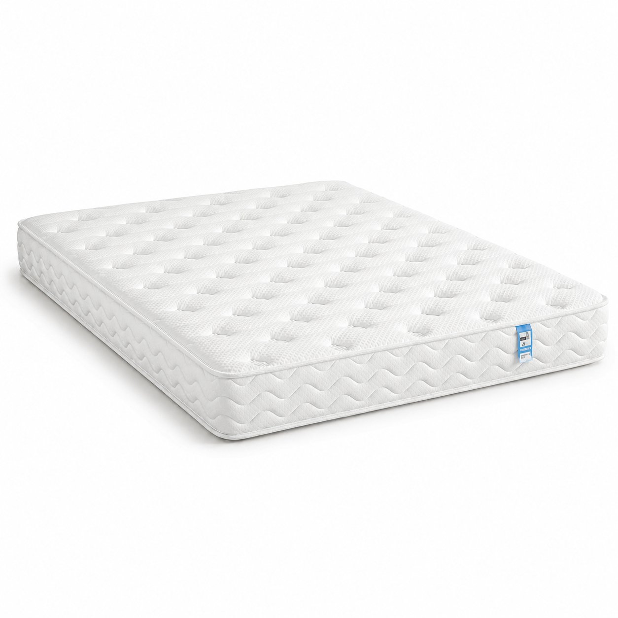 Home Treats Double 4ft6 Pocket Sprung Quilted Mattress - White