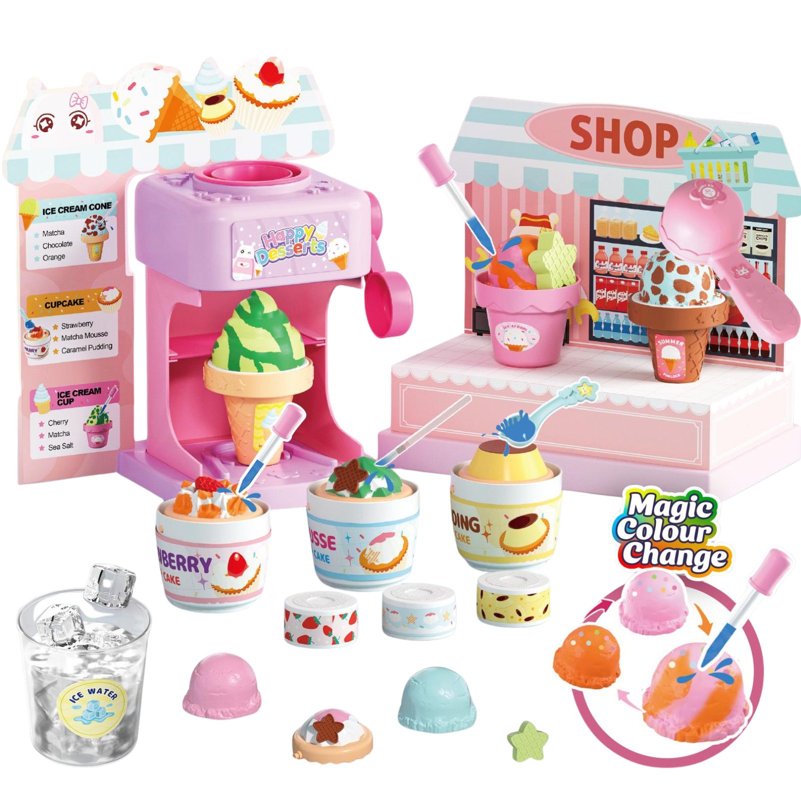 deAO 2-in-1 Colour Changing Dessert Maker Playset