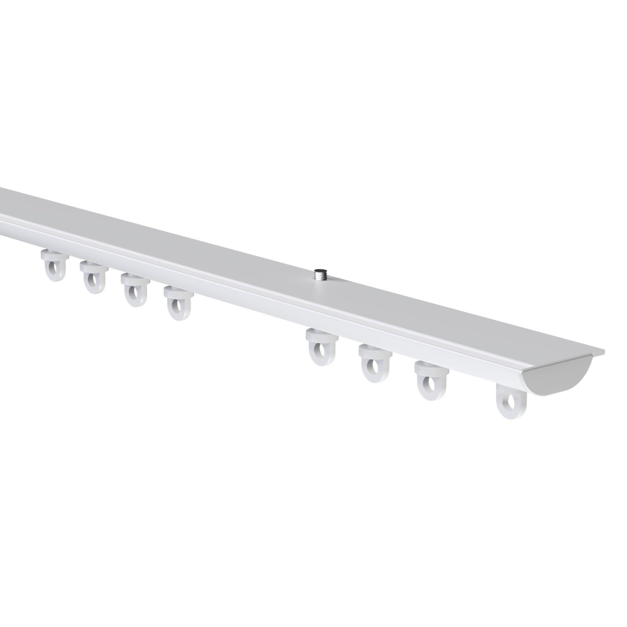 New Edge Blinds White Hidden Ceiling Fix Aluminium Curtain Hanging Track - 170cm