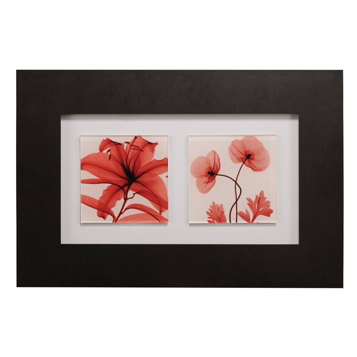 Orsina Poppy Flowers Framed Wall Art - Red
