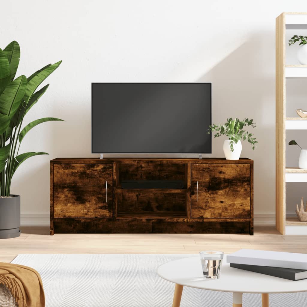 Walplus Engineered Wood TV Cabinet - Dark Oak - 102 x 30 x 37.5 cm