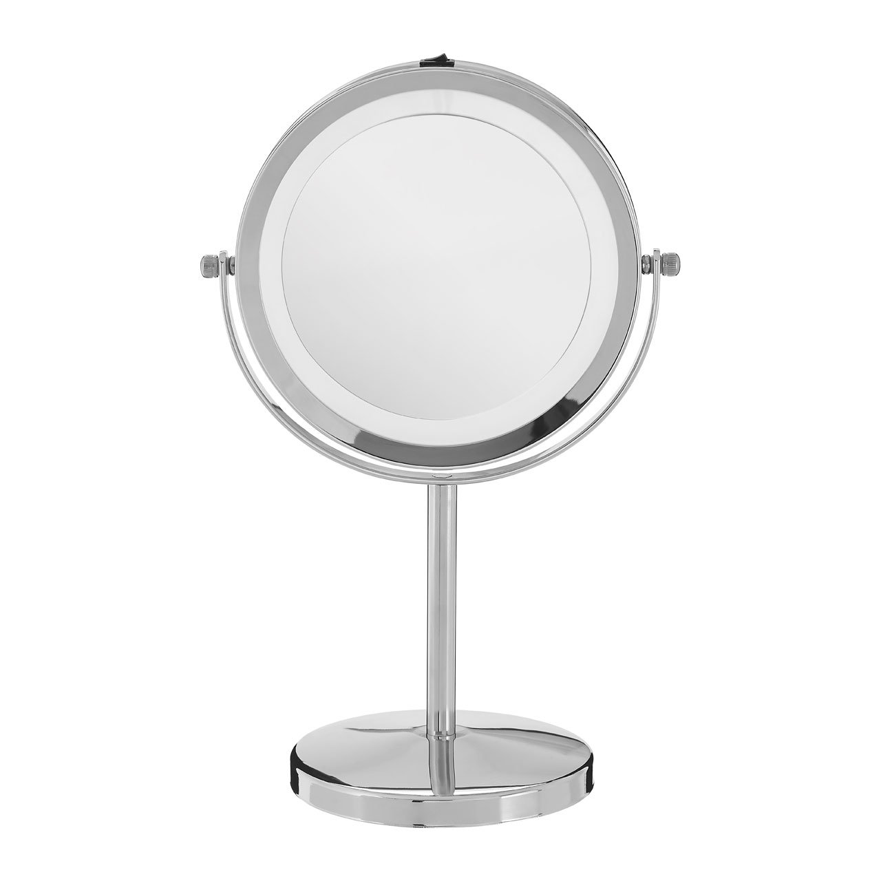 Orsina Clara Chrome LED Table Mirror – Silver