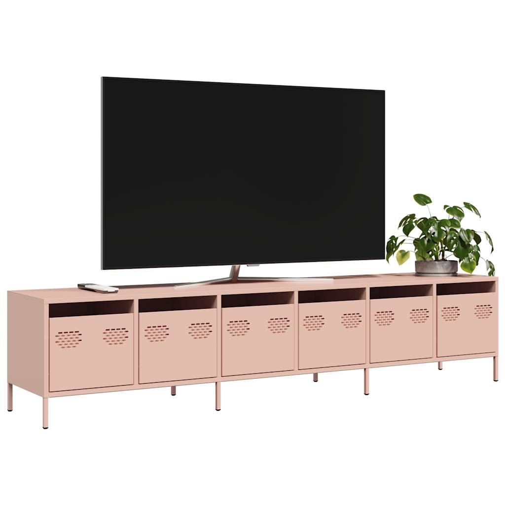Walplus Steel 6 Drawers TV Cabinet - Pink - 202 x 39 x 43.5 cm