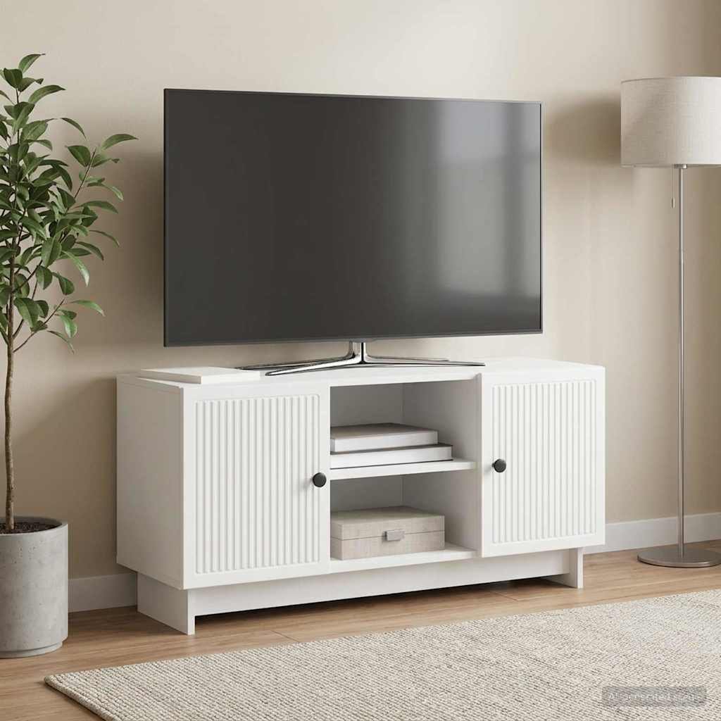 Walplus 2 Door Engineered Wood TV Cabinet - White - 102 x 34.5 x 50 cm