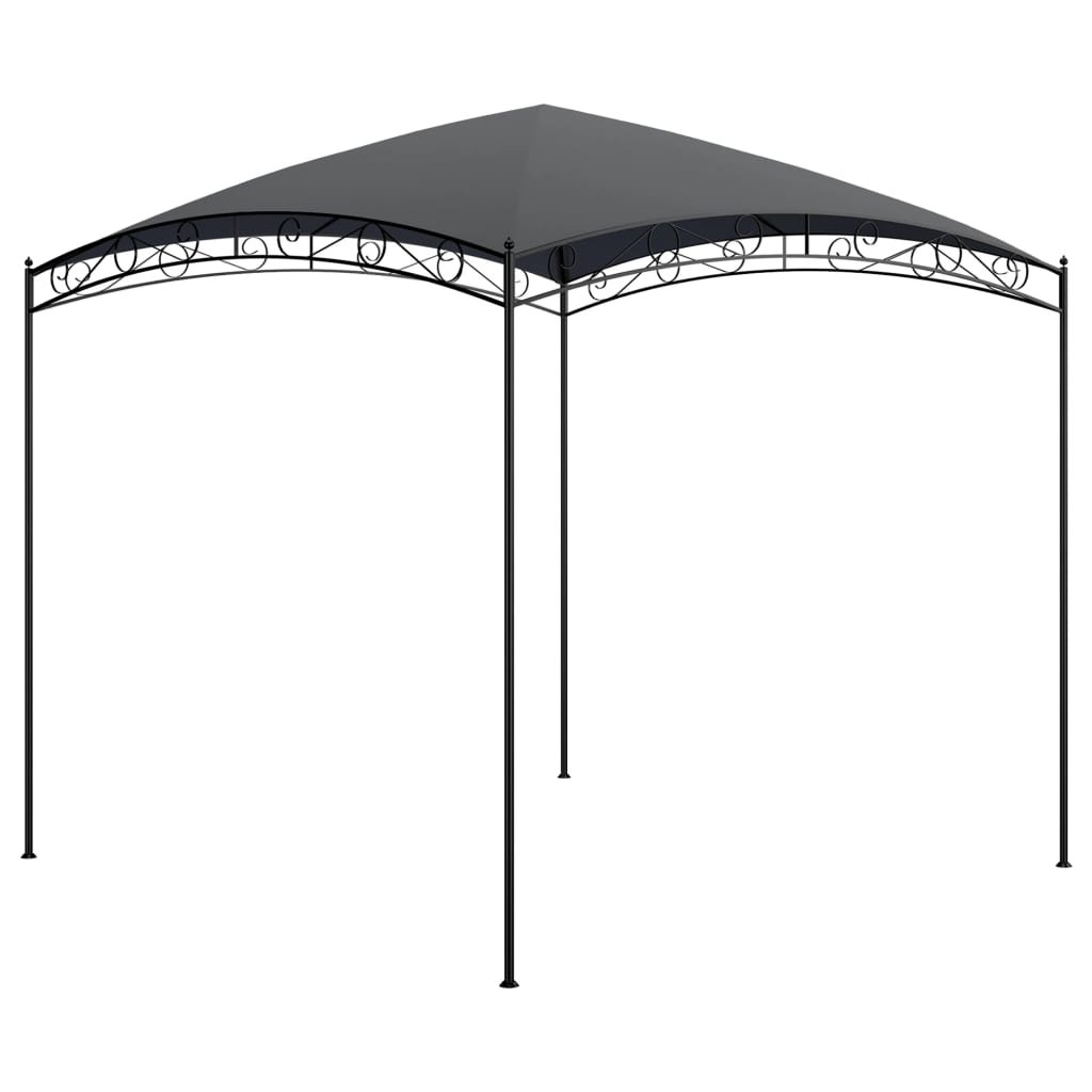 Walplus 3 x 3 x 2.65 m 180gsm Garden Gazebo - Anthracite