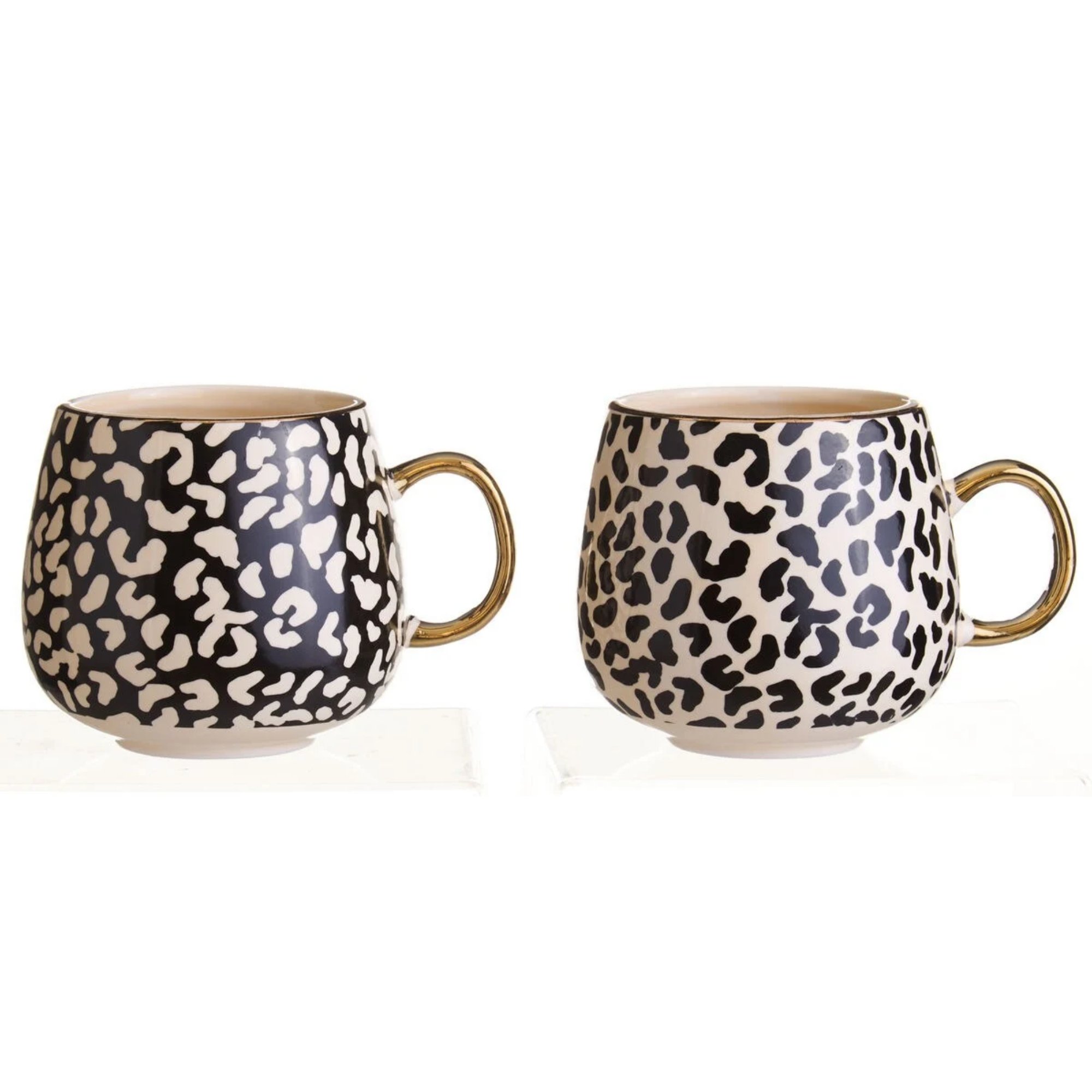 Orsina London Leo Mug Set of 2 – Black and White
