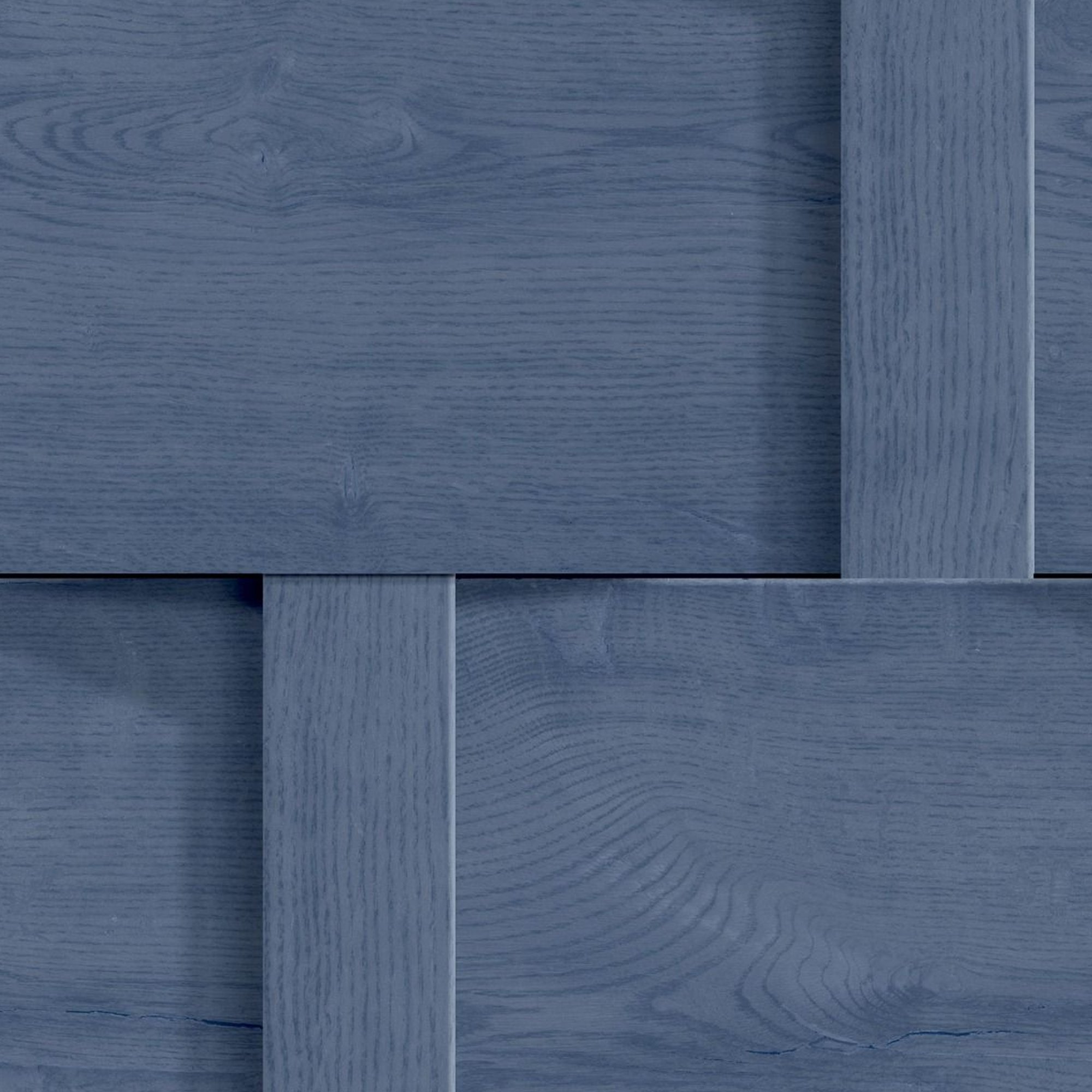 Debona Harrow Weave Wood Panel Wallpaper - Blue