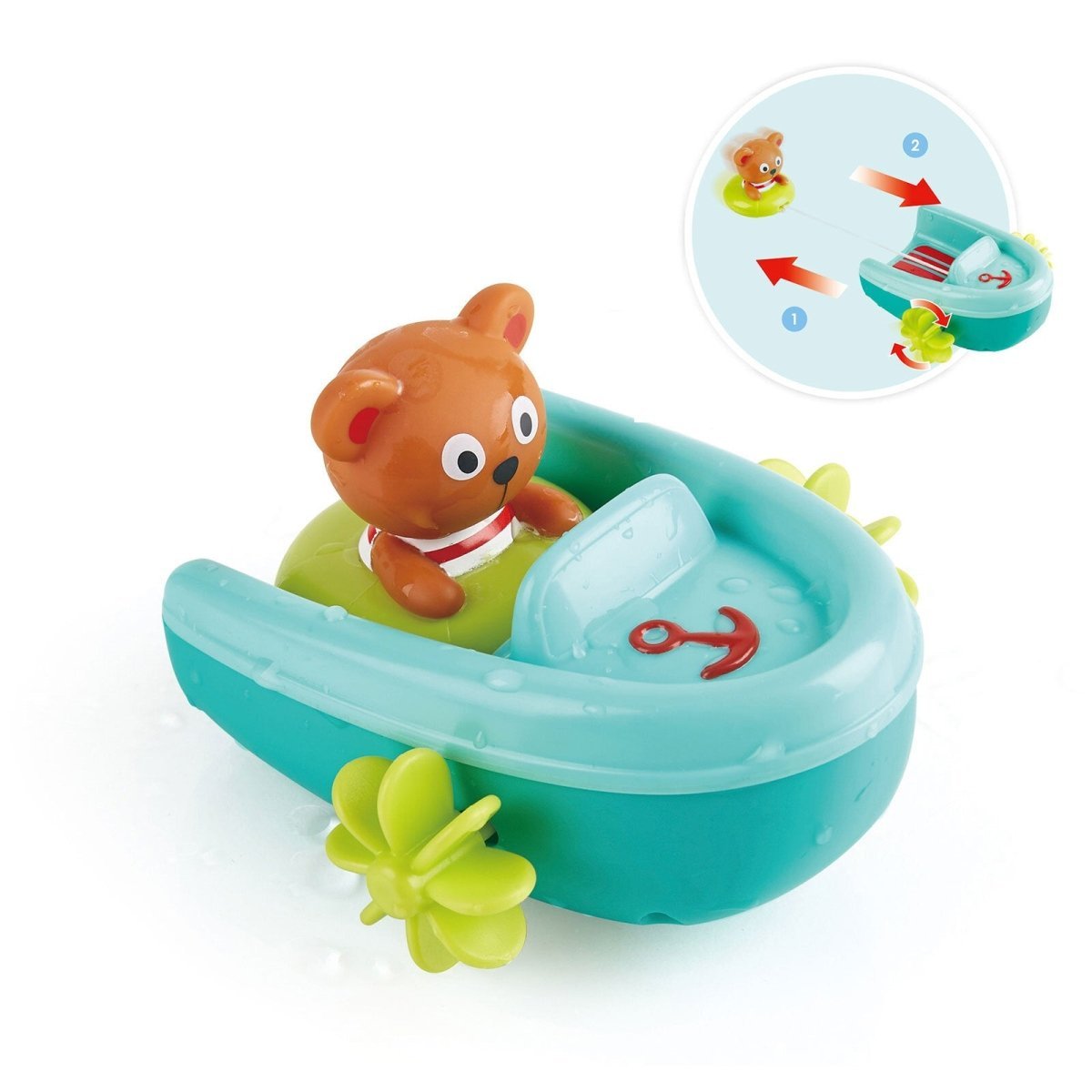 Hape Pull-Back Bear Bath Boat