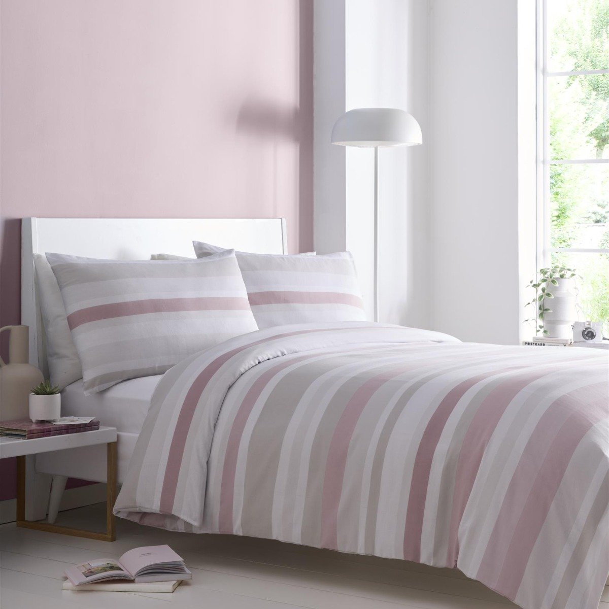 Portfolio Home Simply Stripes Pink Duvet Cover Set - Single