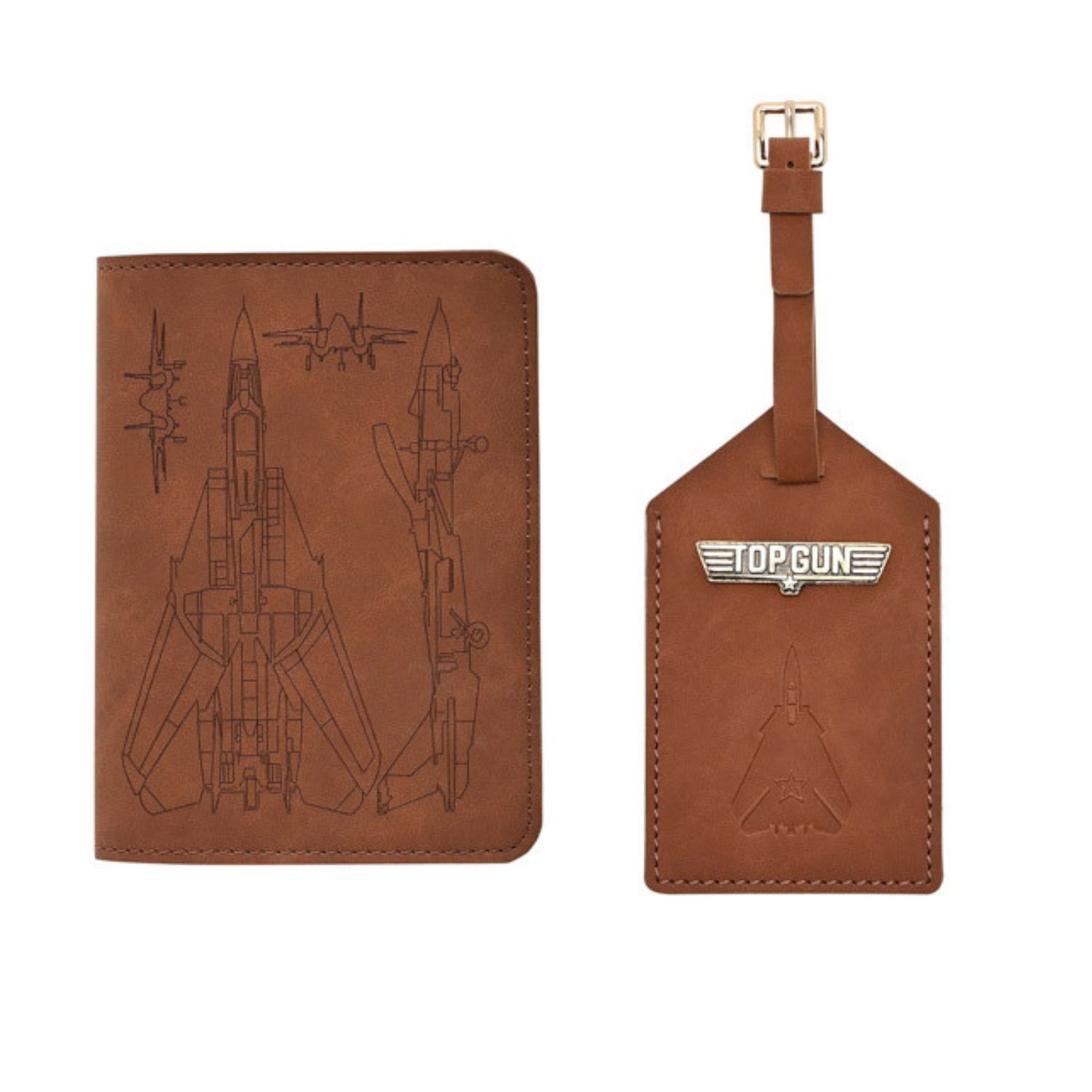 Widdop Passport Holder and Luggage Tag - tan