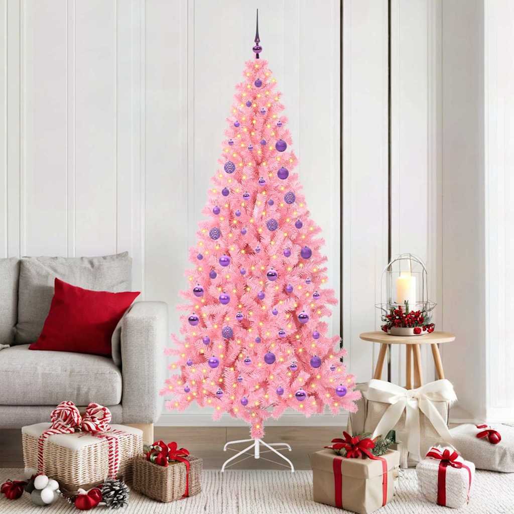 Walplus 300 LED Bulbs Artificial Christmas Tree - Pink - 180 cm