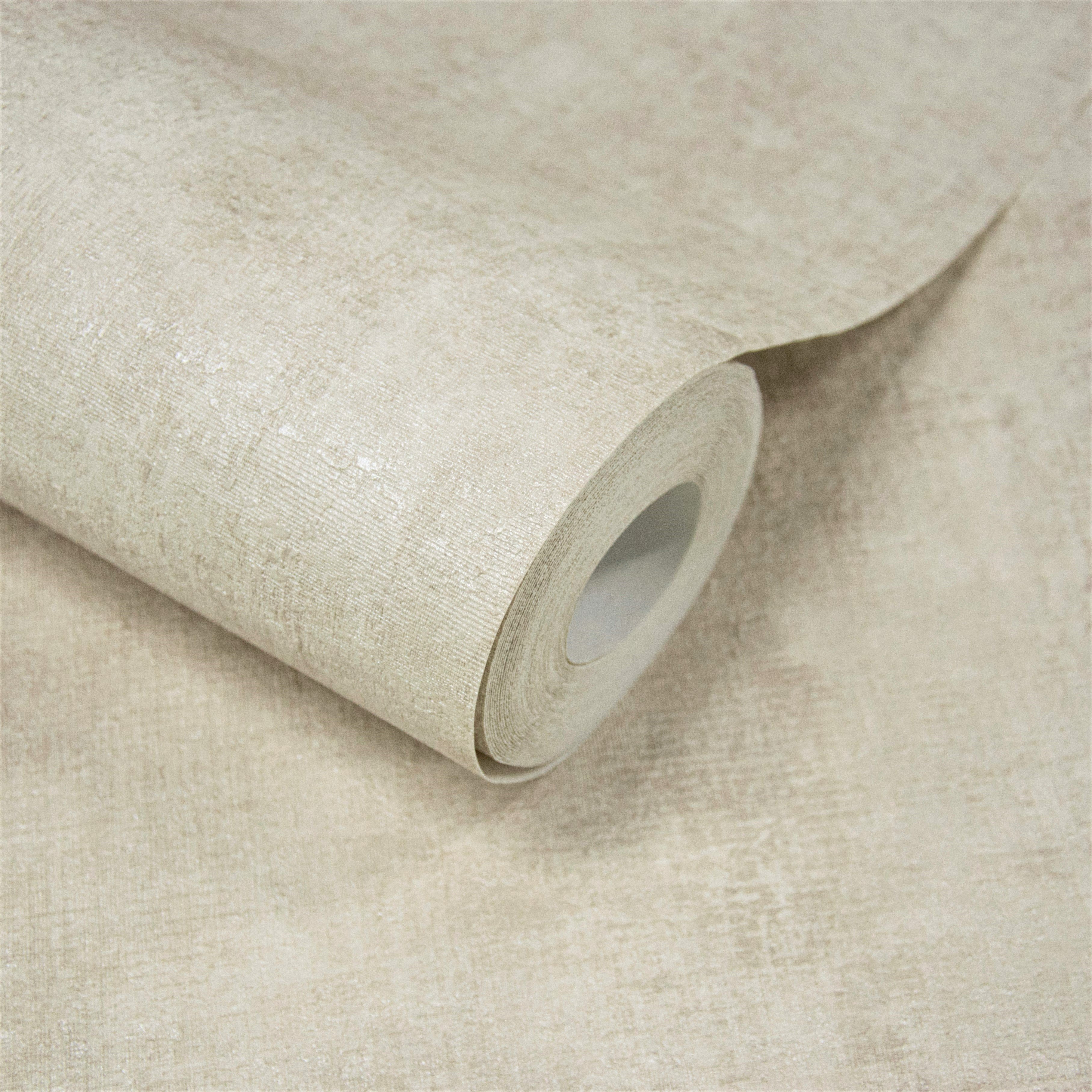 Grandeco Capri Distressed Italian Plaster Wallpaper - Beige Taupe