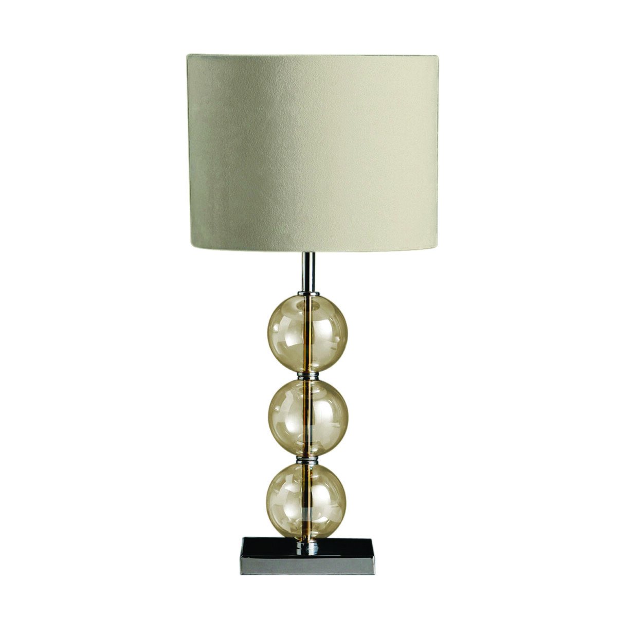 Orsina Mistro Faux Suede-Effect Shade Table Lamp – Cream