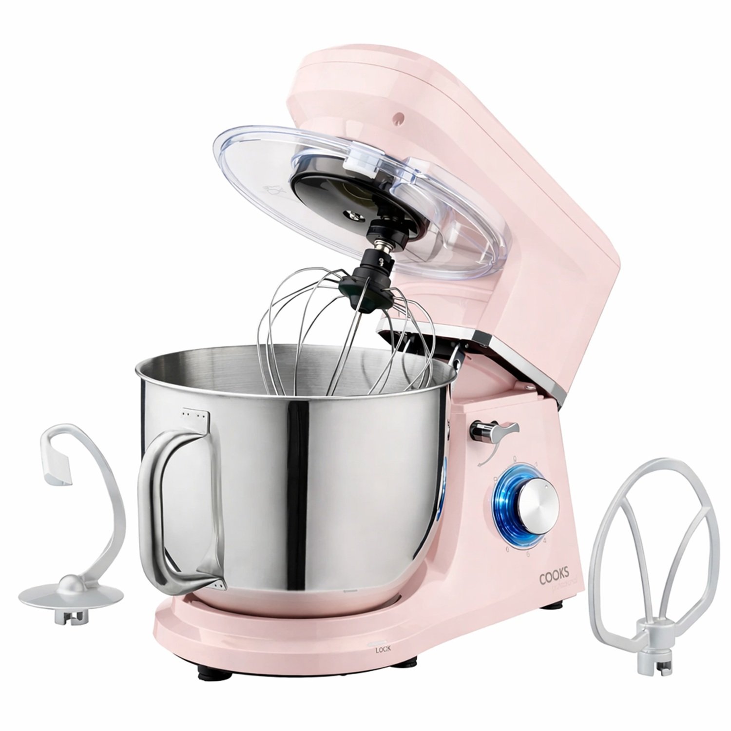 Cooks Professional 7L Stand Mixer with 6 Speeds - Pink/Silver
