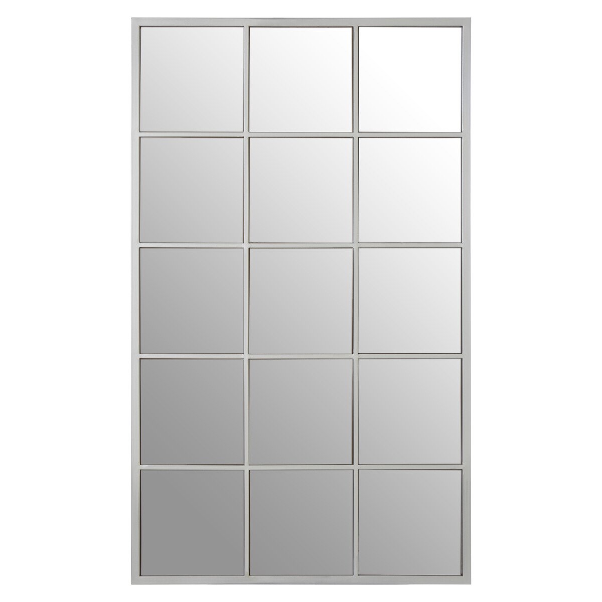 Orsina Descartes Large Frame Wall Mirror – Silver