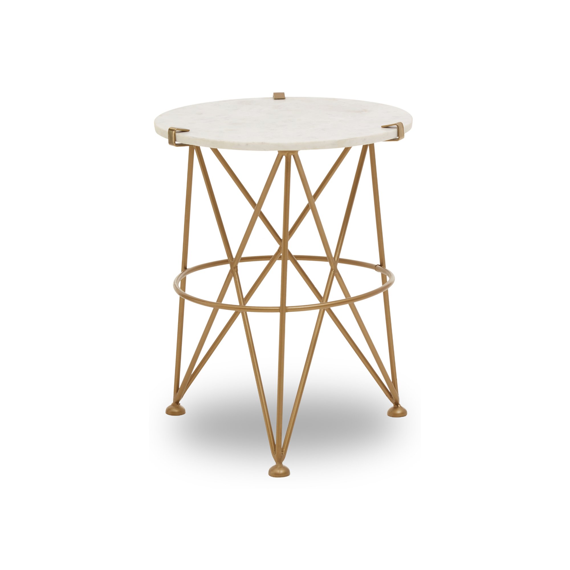 Orsina Marble Side Table - Gold