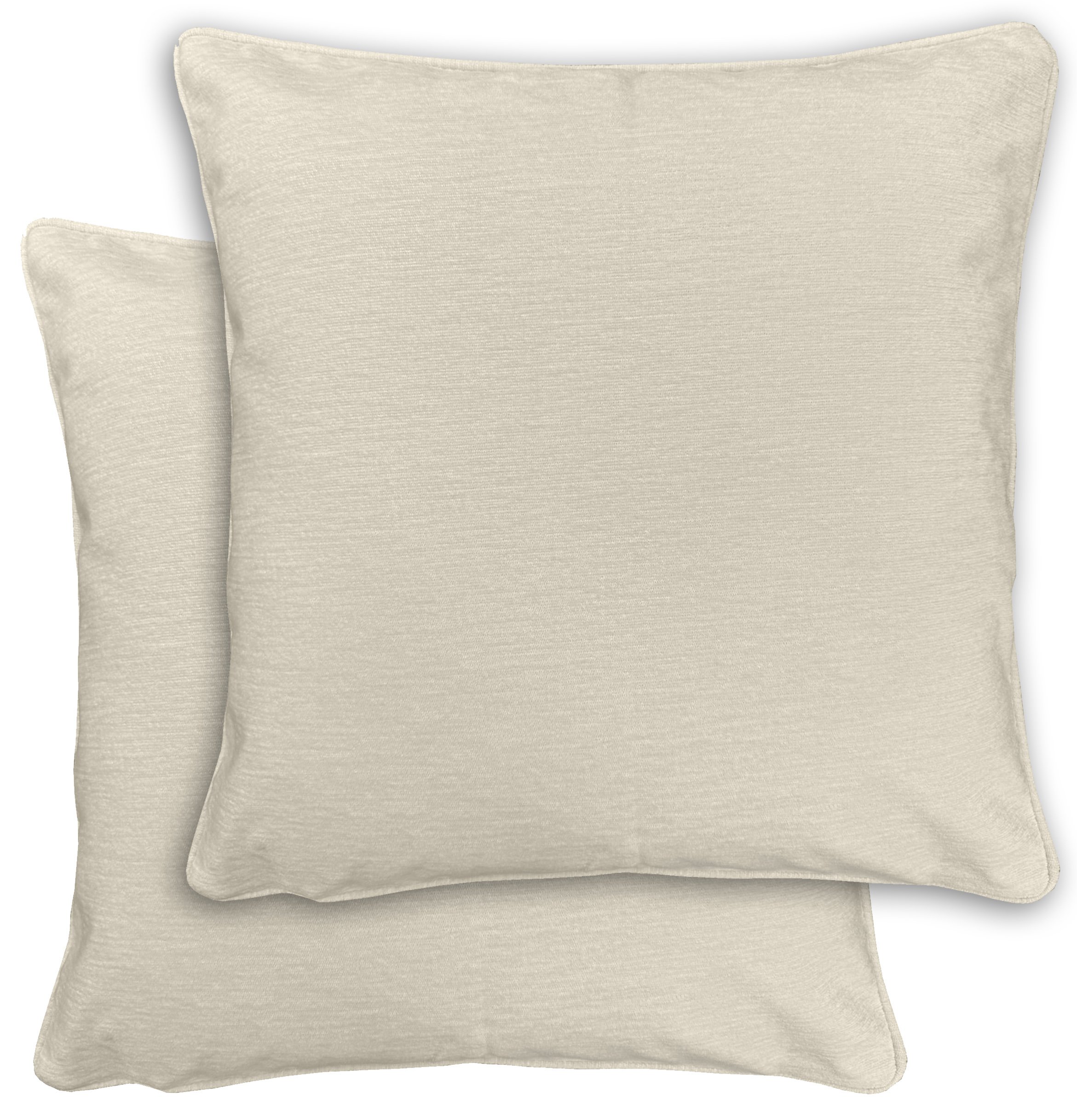 Enhanced Living Knightsbridge Chenille Cushion Covers - 43 x 43cm - Cream
