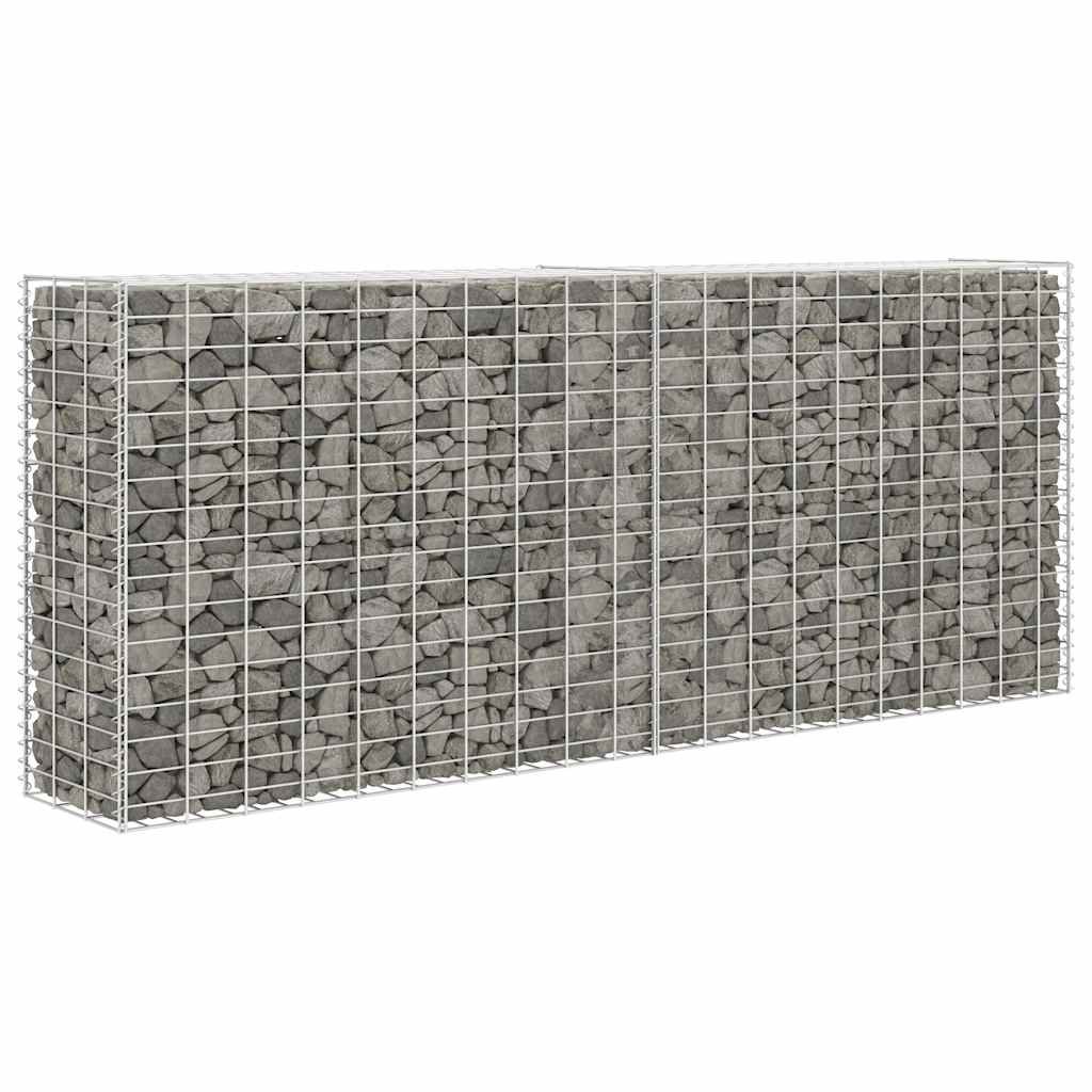 Walplus Galvanised Steel Gabion Basket - Silver - 85 x 30 x 200 cm