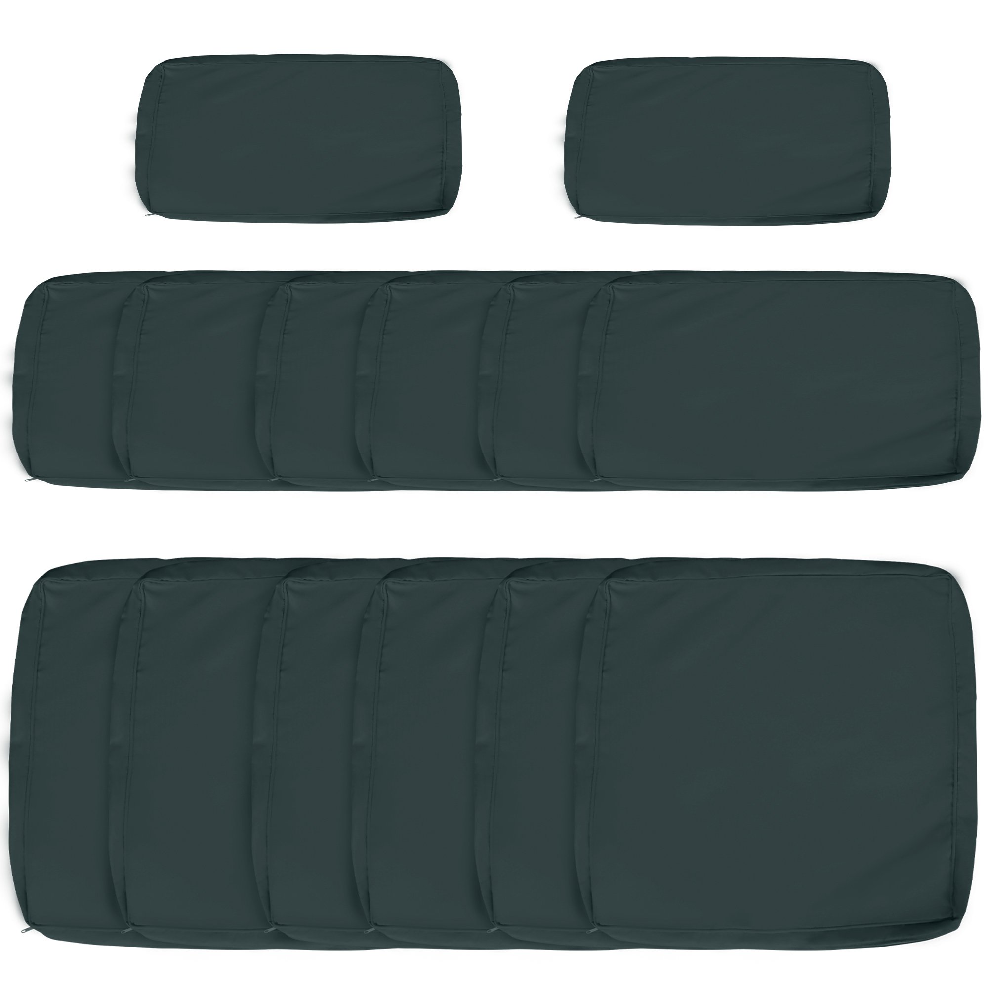 Outsunny Replacement Cushion Covers for Garden Sofa Set - Grey